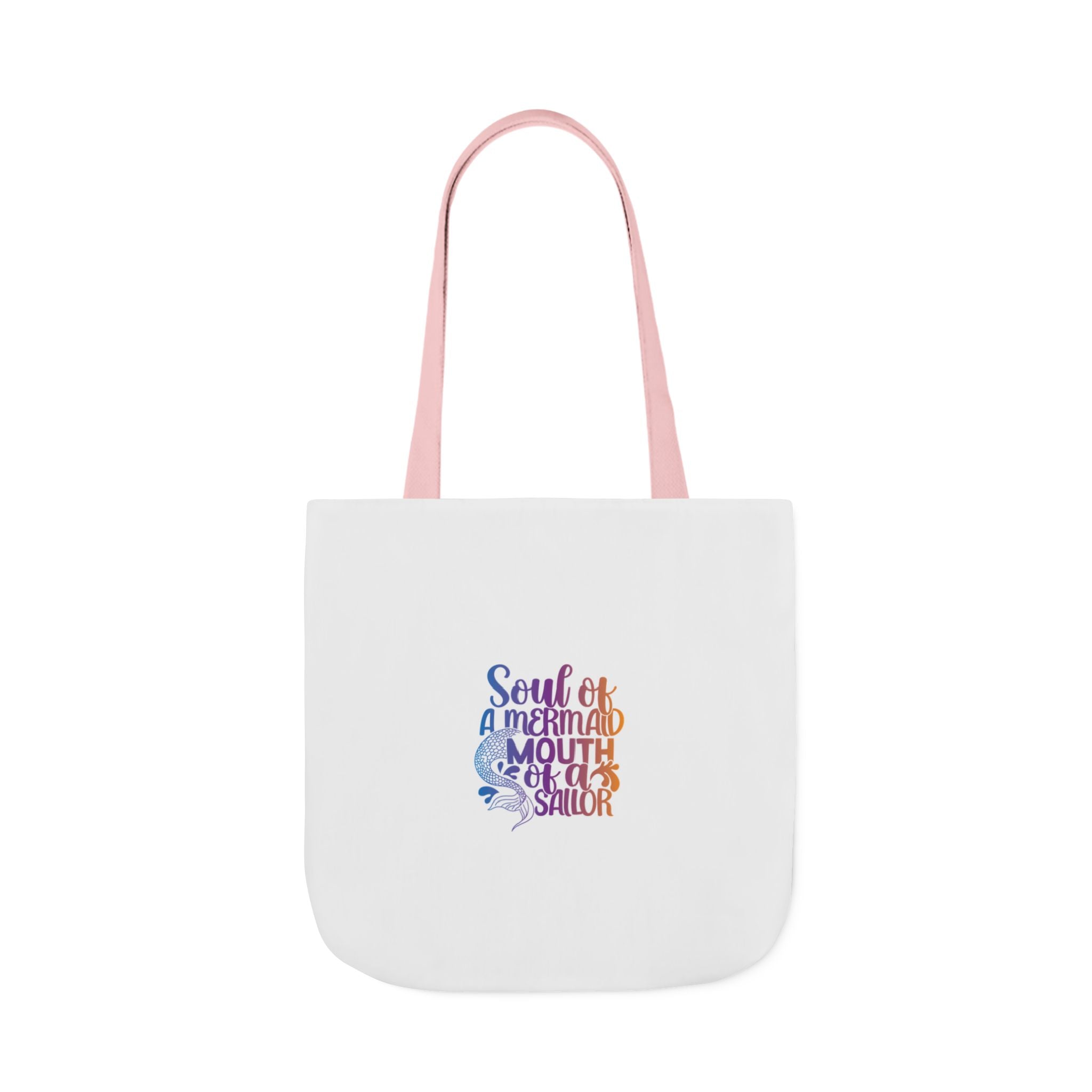 Soul of a Mermaid Colorful Script Canvas Tote Bag
