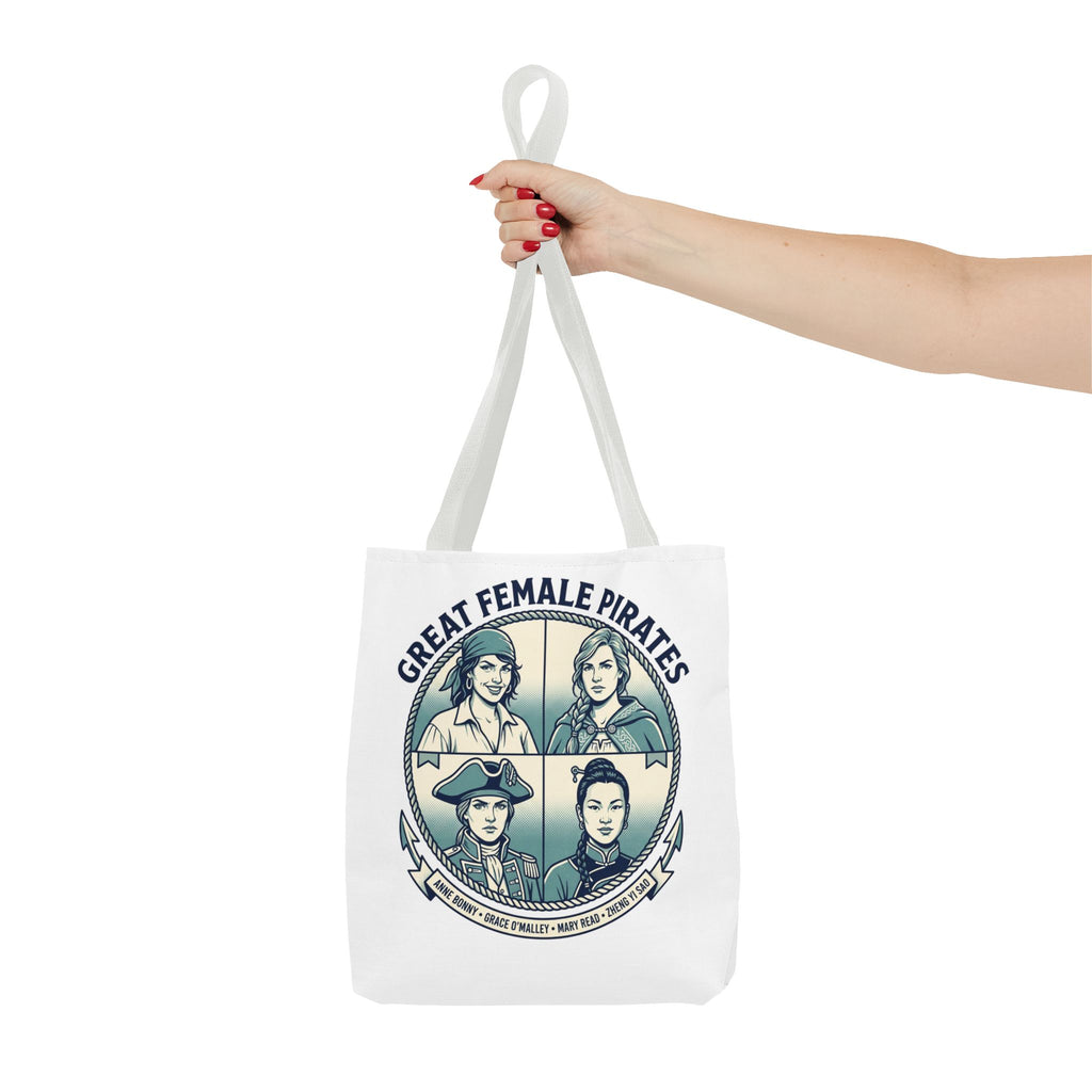 Great Female Pirates Tote Bag — Historical Women Pirate Portraits All-Over Print