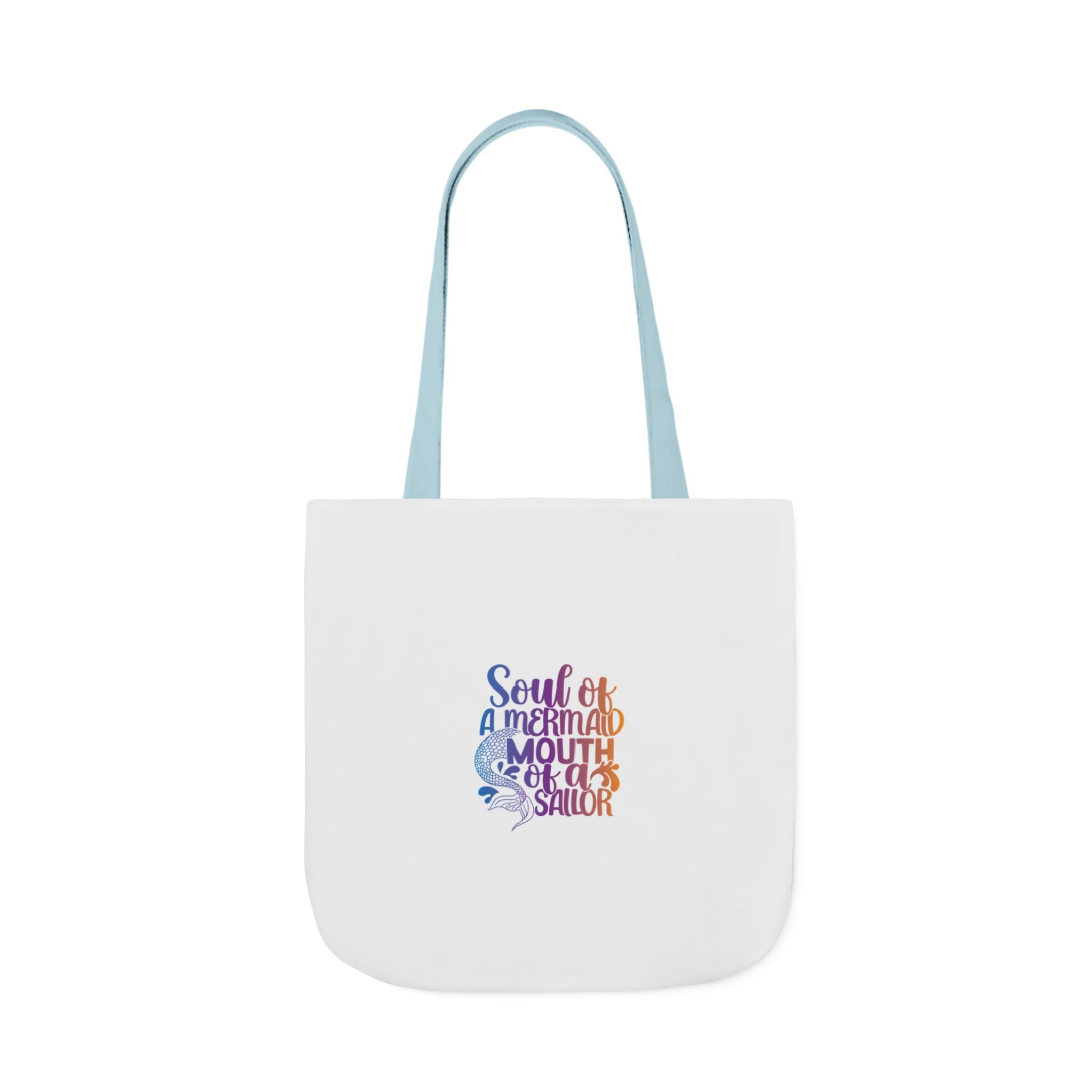 Soul of a Mermaid Colorful Script Canvas Tote Bag