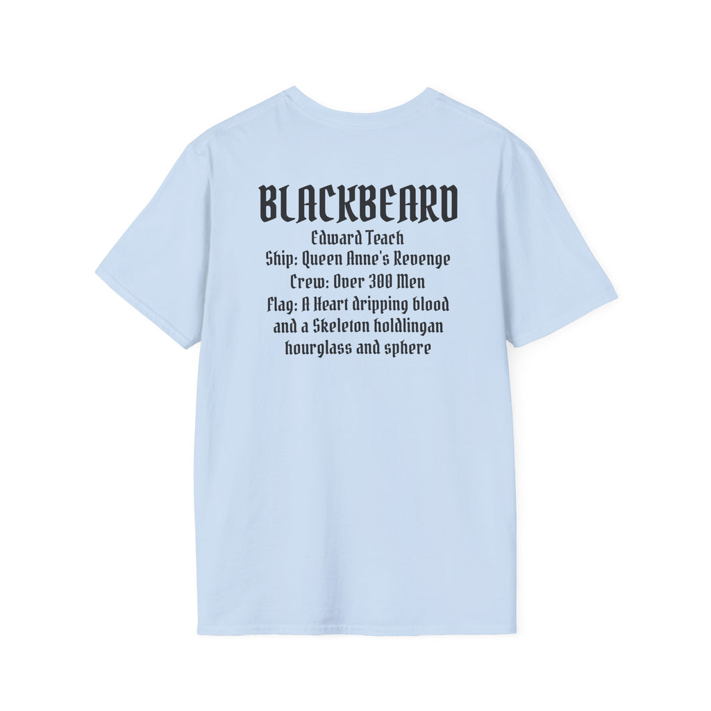 Blackbeard Pirate T-Shirt — Edward Teach Skull Graphic Tee
