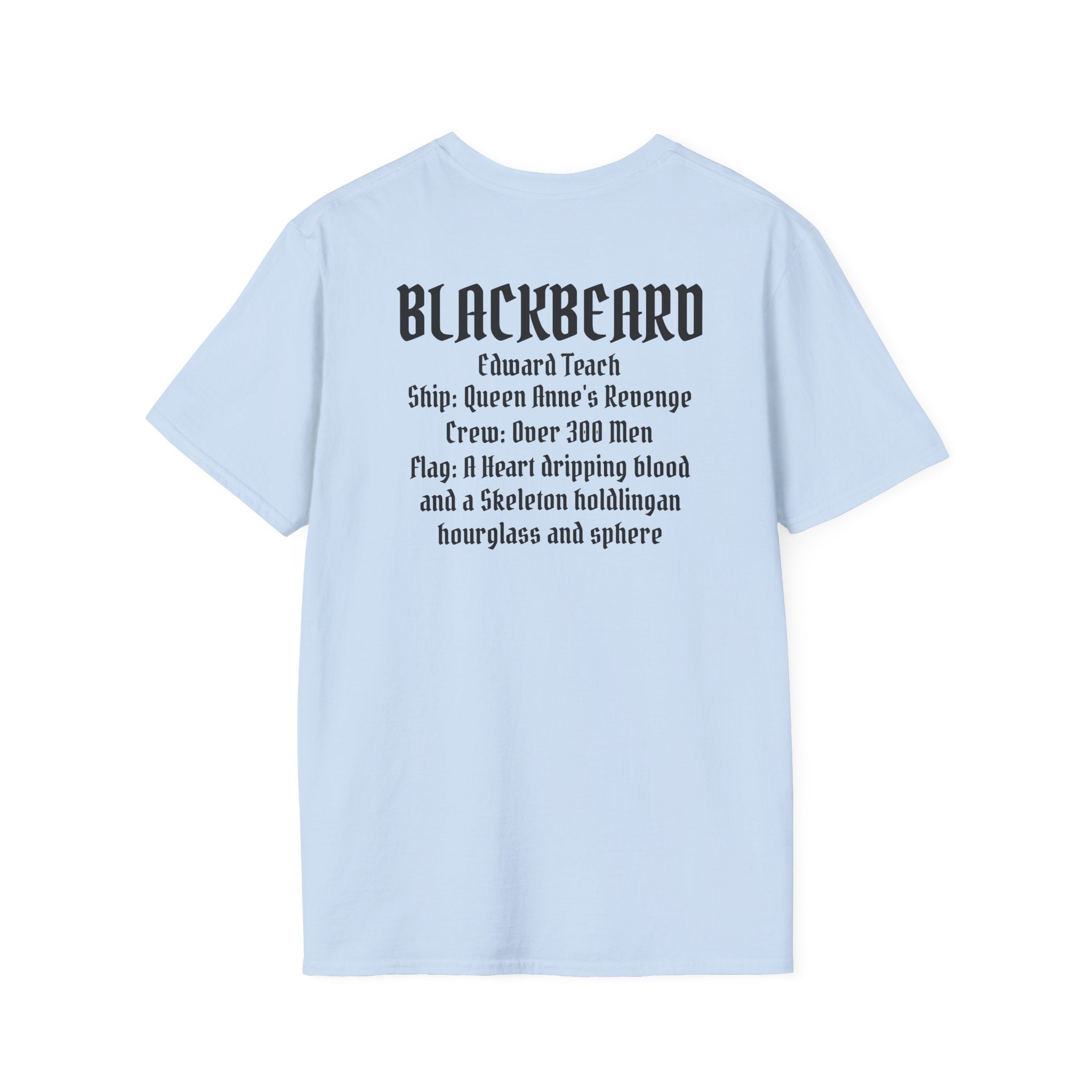 Blackbeard Pirate T-Shirt — Edward Teach Skull Graphic Tee