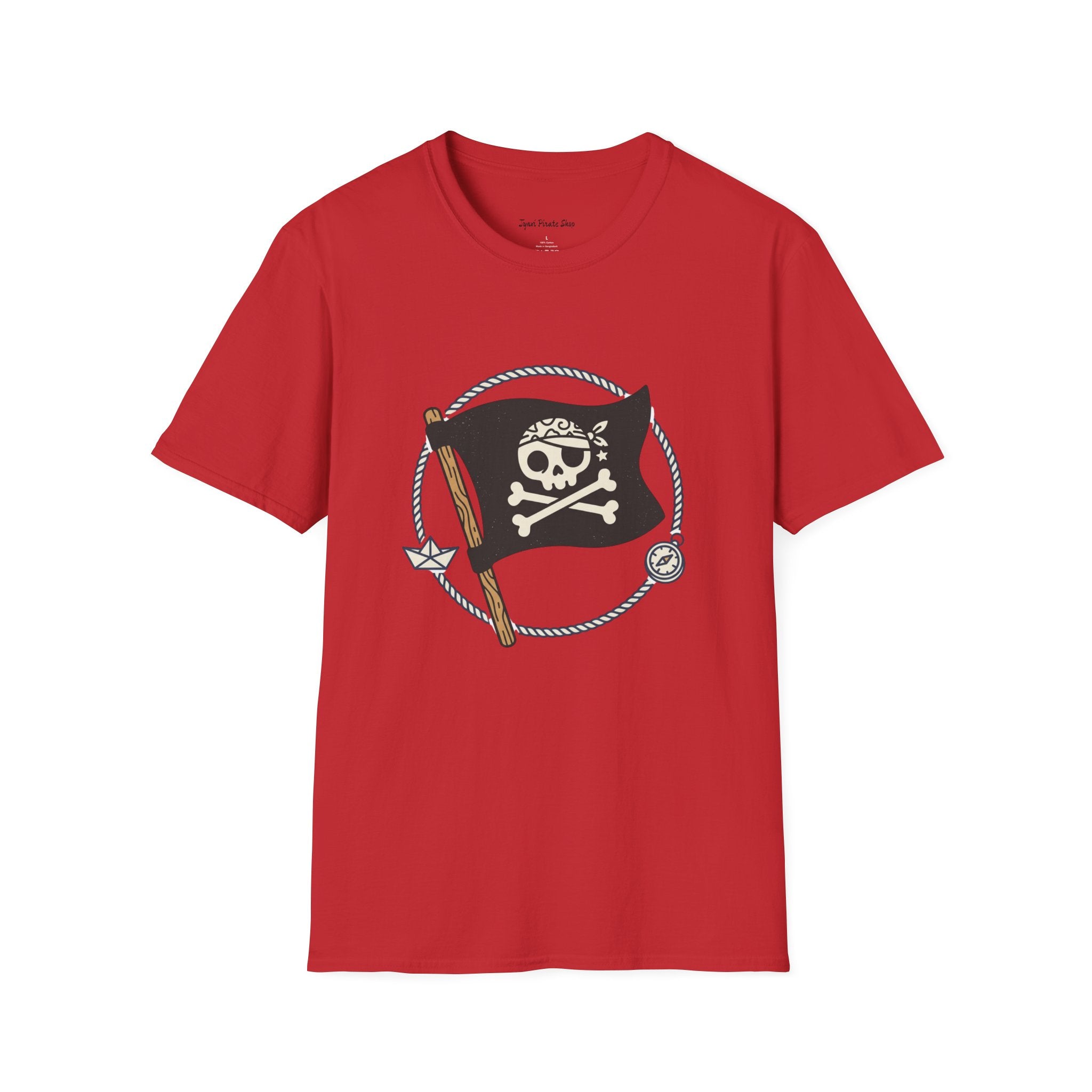 Pirate Flag T-Shirt — Jolly Roger Nautical Skull Tee