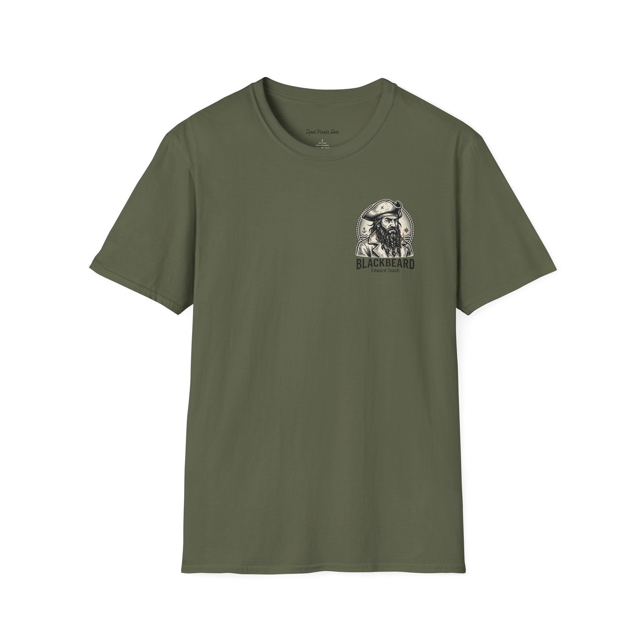Blackbeard Pirate T-Shirt — Edward Teach Skull Graphic Tee
