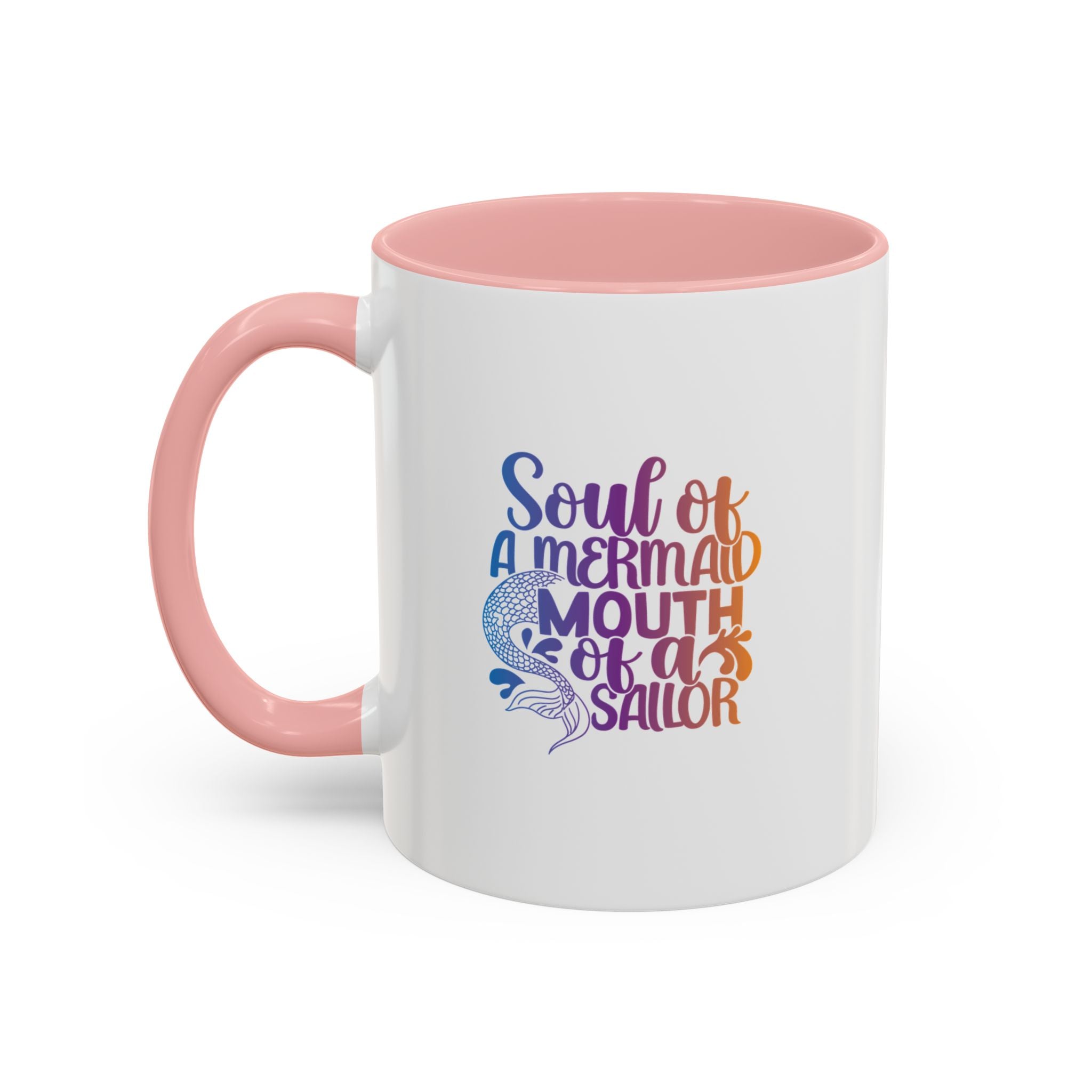 Mermaid Soul Coffee Mug — "Soul of a Mermaid, Mouth of a Sailor" Accent Ceramic Mug