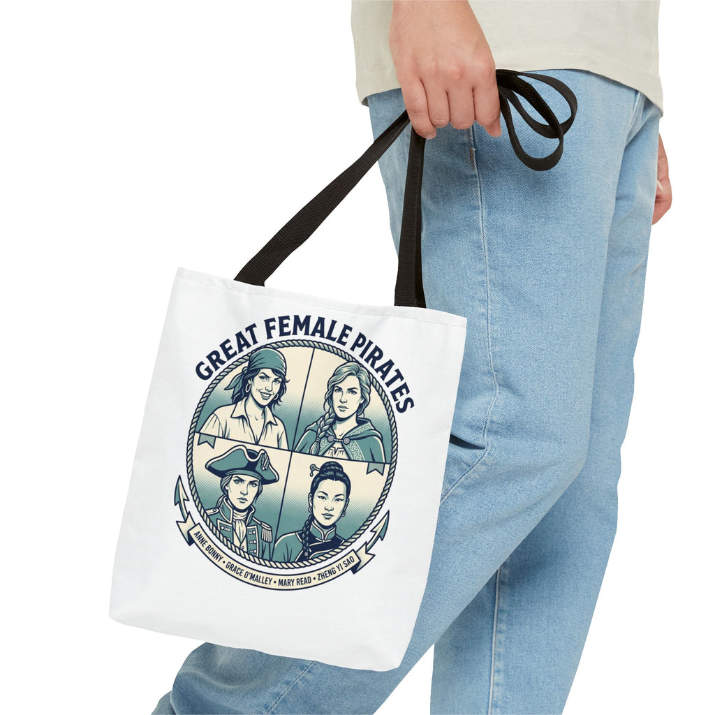 Great Female Pirates Tote Bag — Historical Women Pirate Portraits All-Over Print