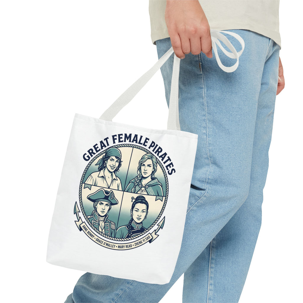 Great Female Pirates Tote Bag — Historical Women Pirate Portraits All-Over Print