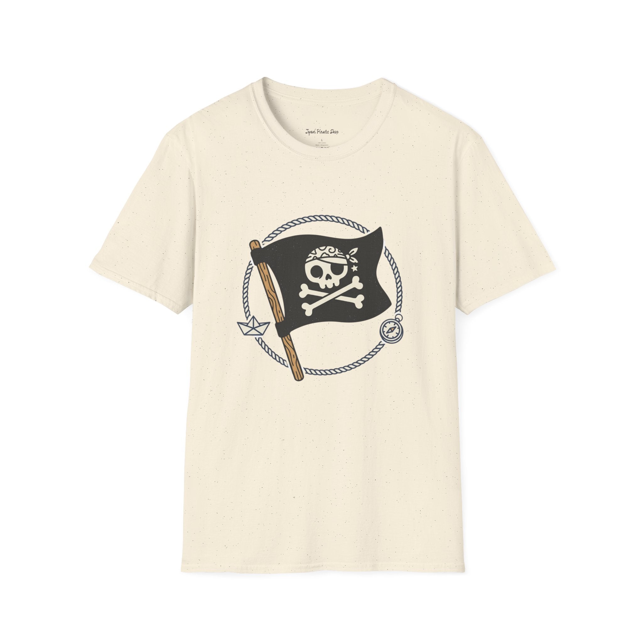 Pirate Flag T-Shirt — Jolly Roger Nautical Skull Tee