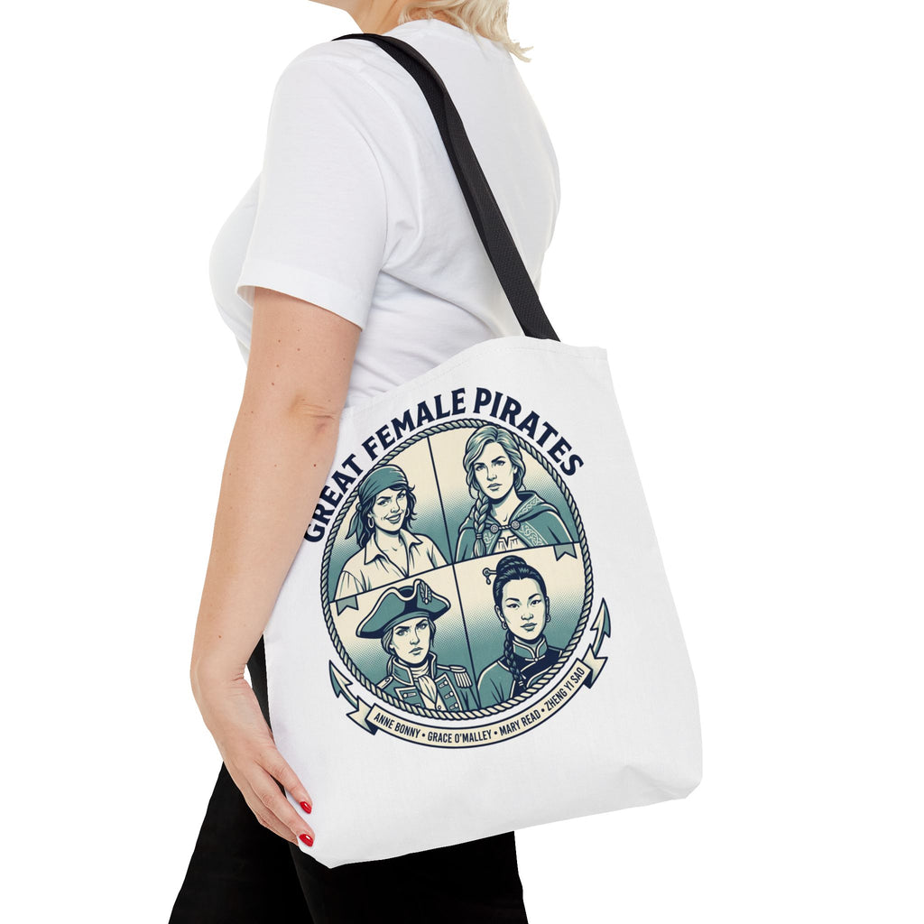 Great Female Pirates Tote Bag — Historical Women Pirate Portraits All-Over Print