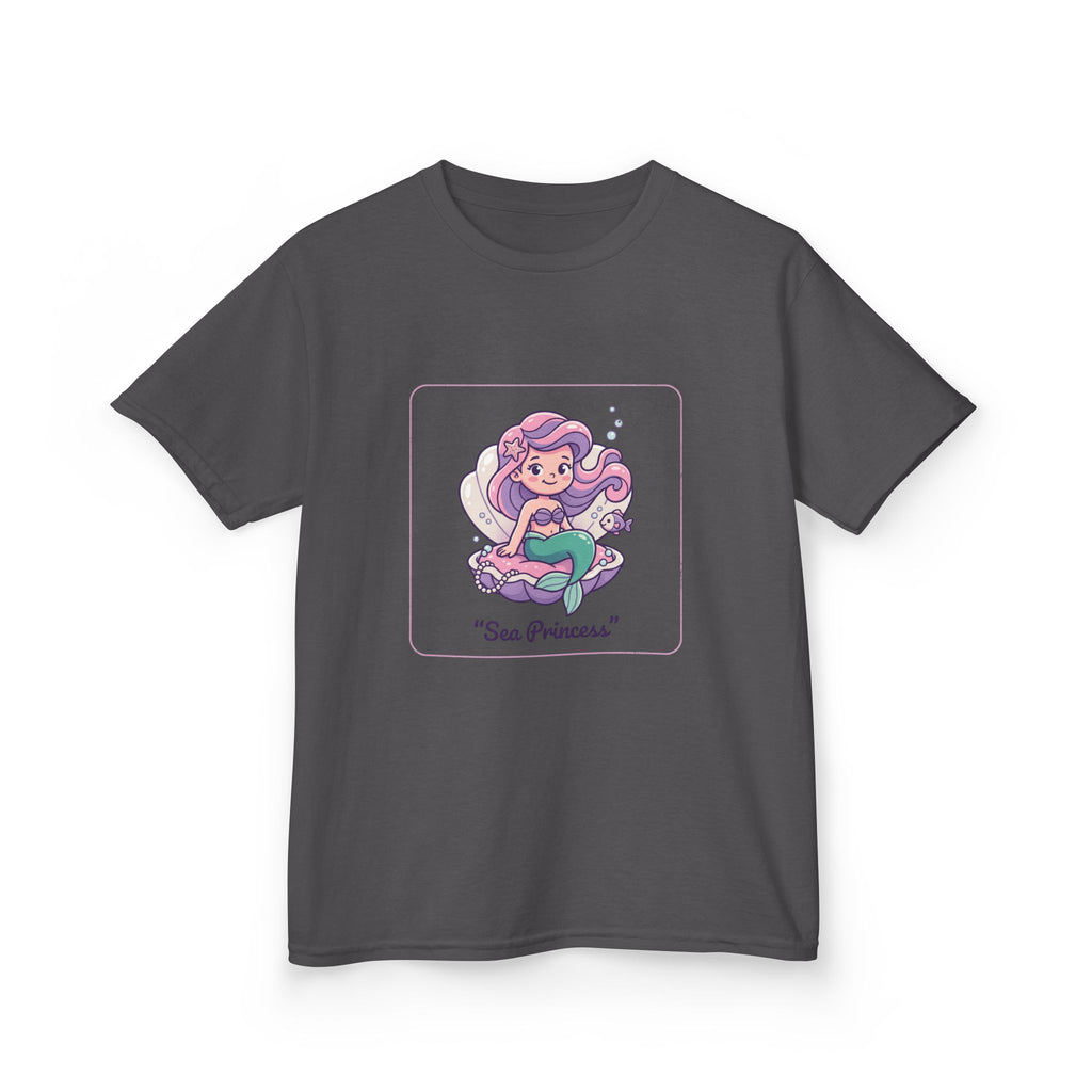 Kids "Sea Princess" Mermaid T‑Shirt — Cute Pastel Ocean Tee for Girls & Boys