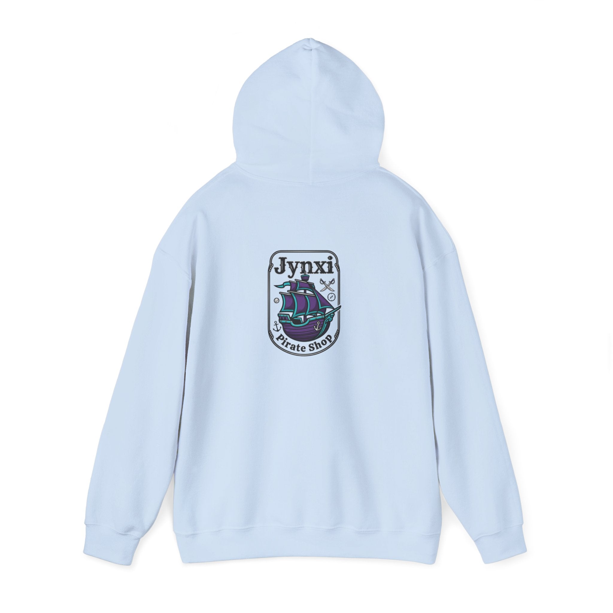 Pirate Ship Hoodie — "Jynxi Pirate Shop" Crest Pullover