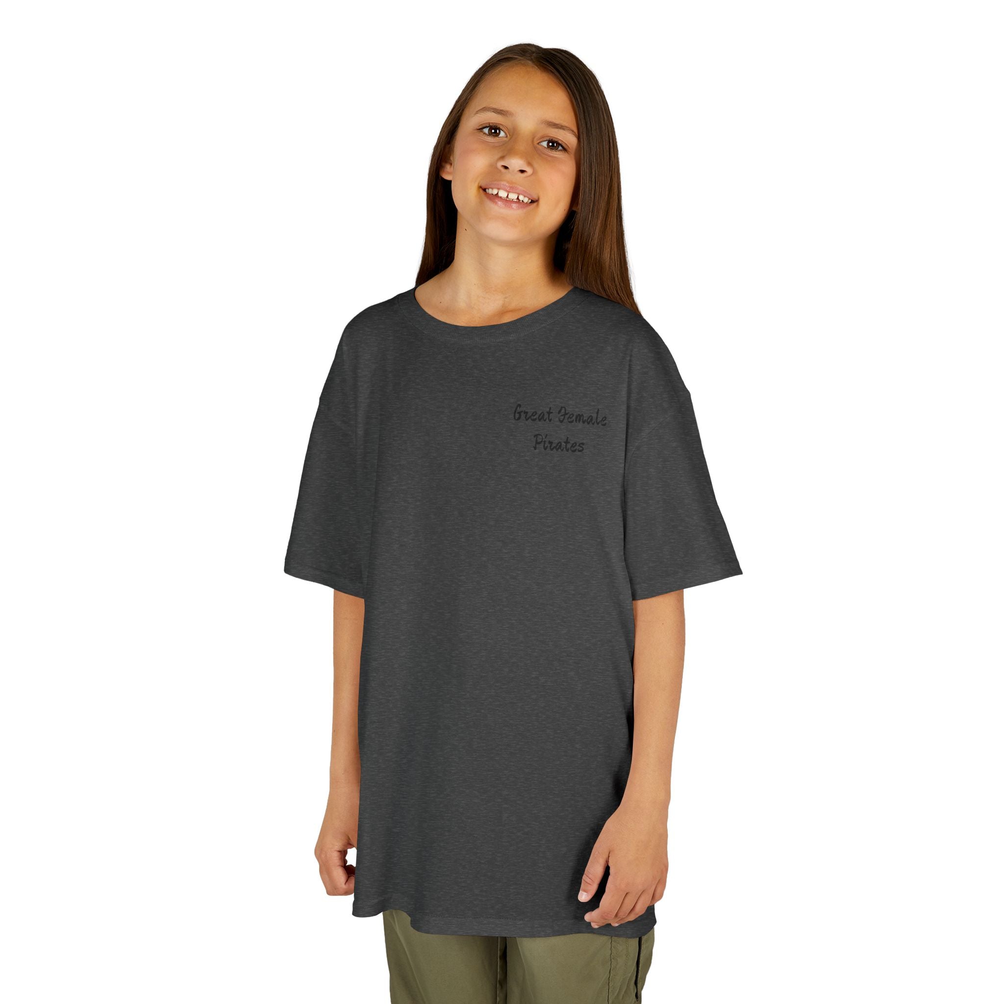 Kids Tee — 'Great Female Pirates' Illustration Back Print