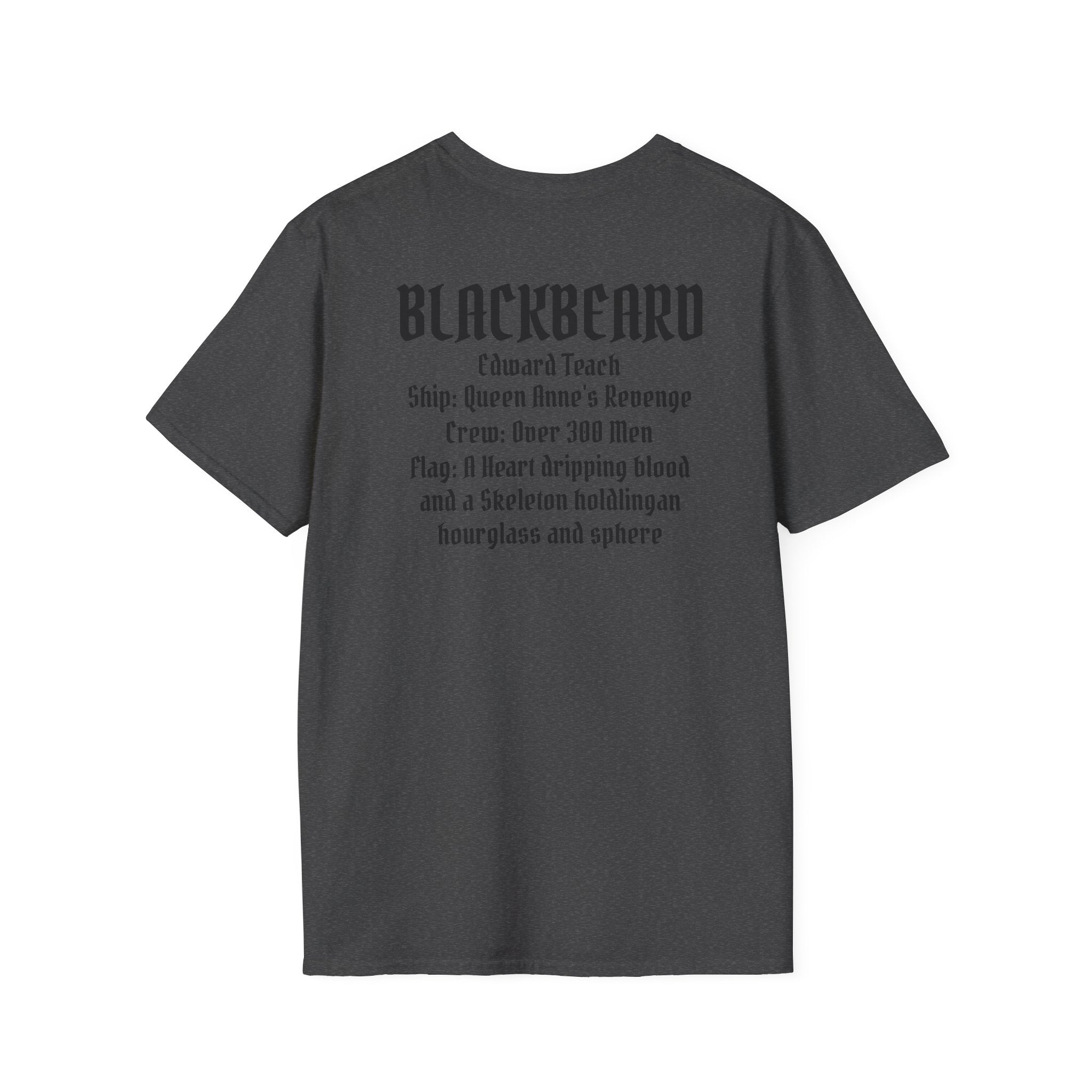 Blackbeard Pirate T-Shirt — Edward Teach Skull Graphic Tee
