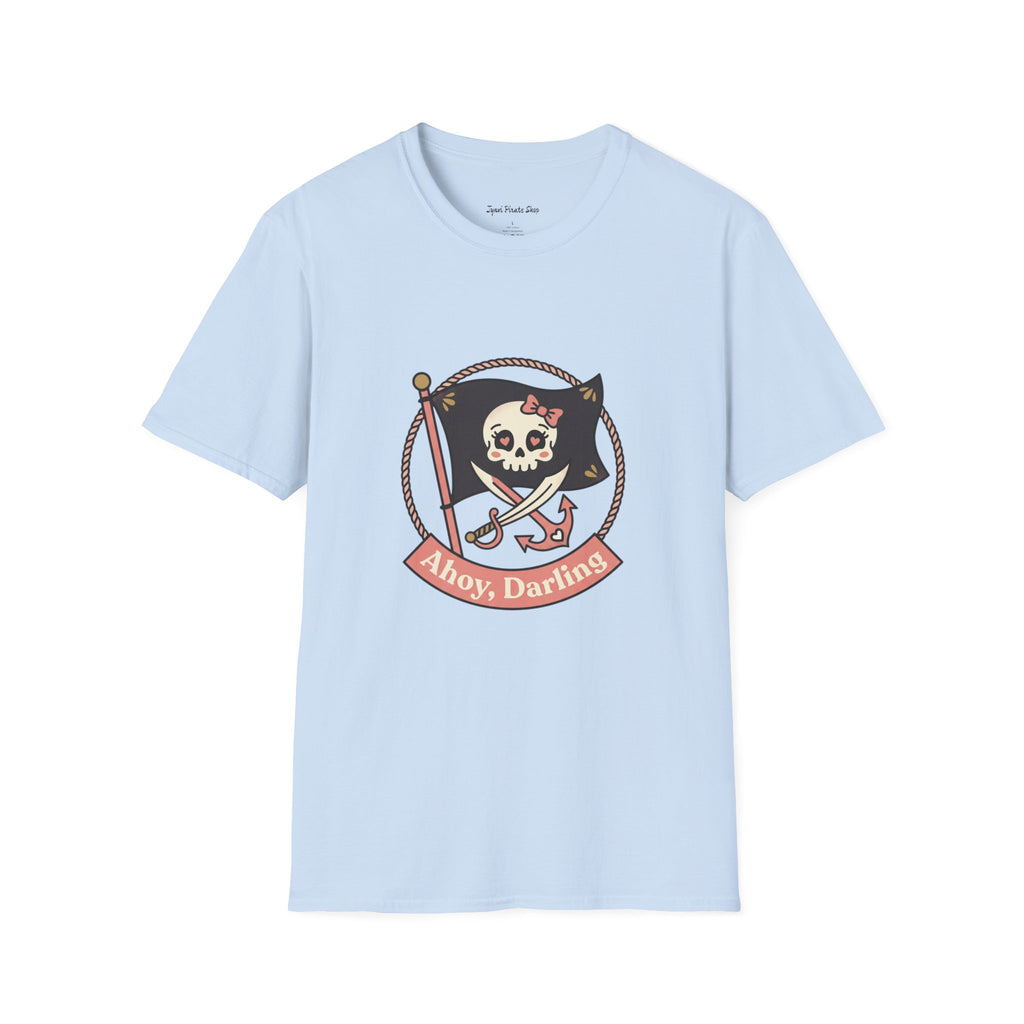 Pirate Skull T-Shirt - "Ahoy, Darling" Nautical Retro Tee
