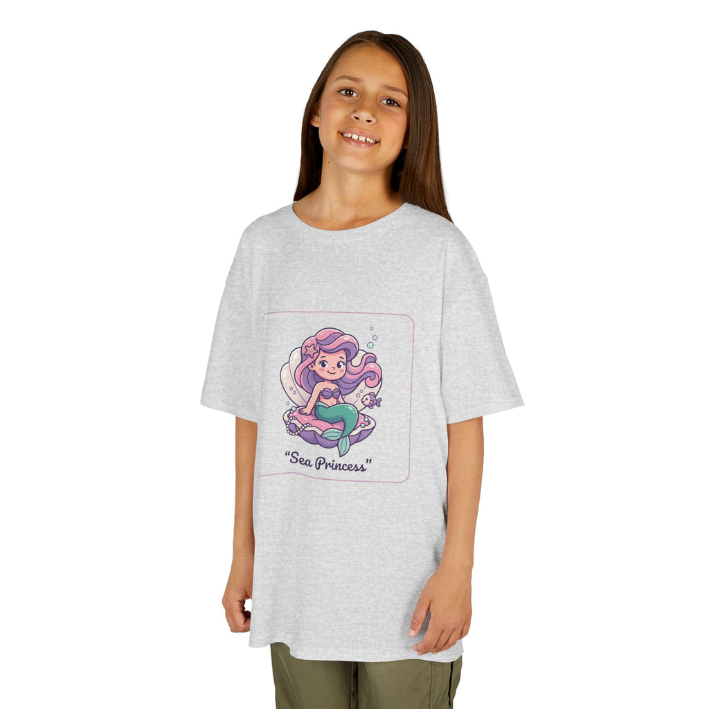 Kids "Sea Princess" Mermaid T‑Shirt — Cute Pastel Ocean Tee for Girls & Boys