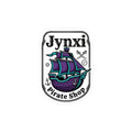 Jynxi Pirate Shop Kiss-Cut Sticker — Purple Pirate Ship Logo