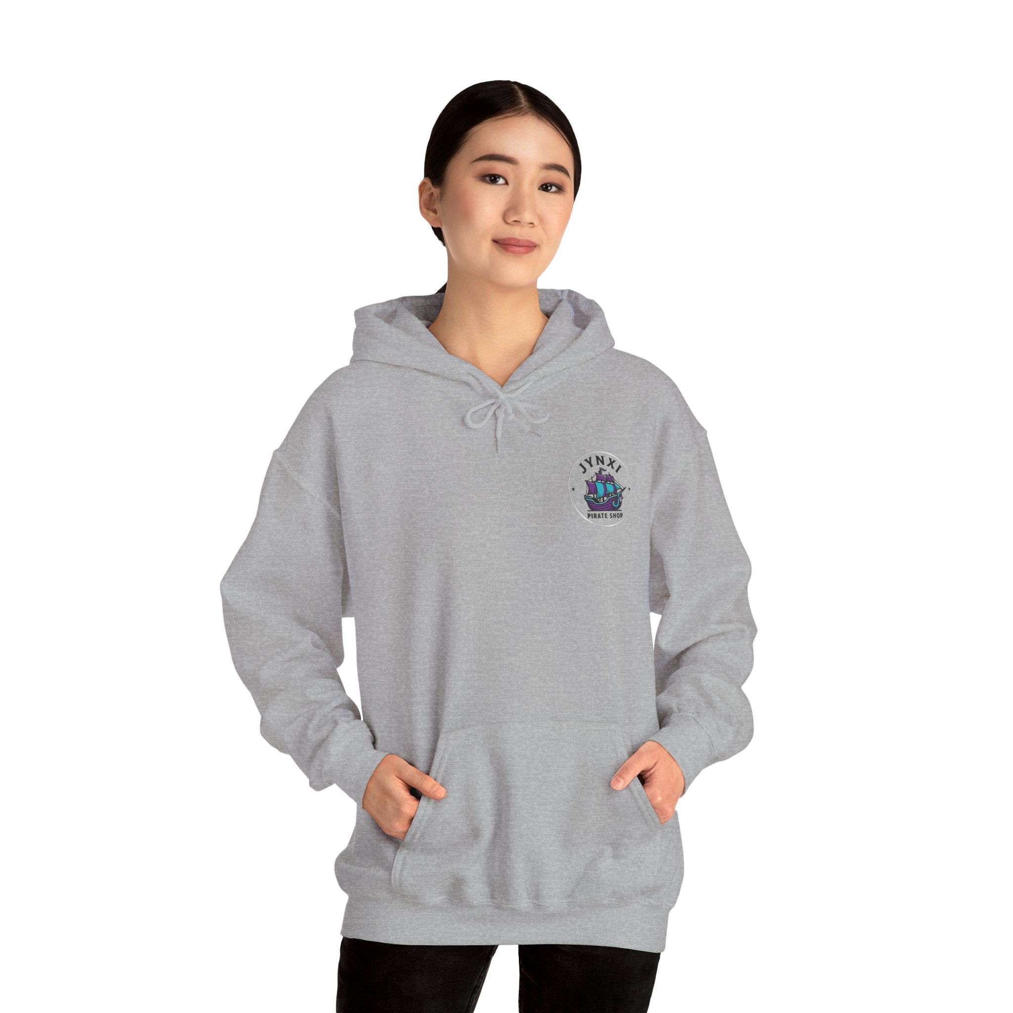 Pirate Ship Hoodie — Jynxi Pirate Shop Logo Pullover