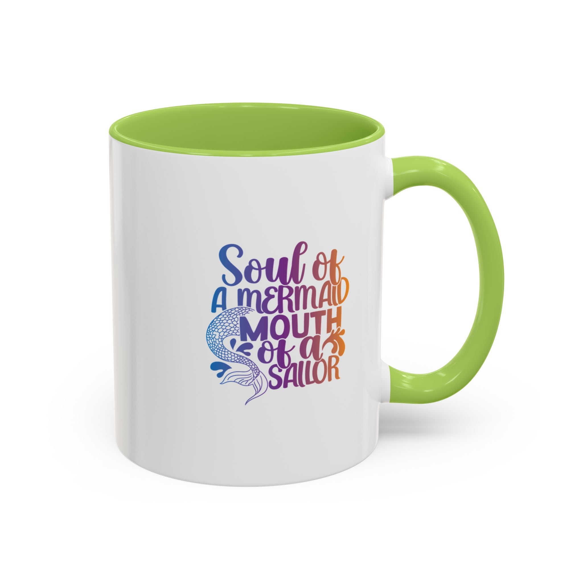 Mermaid Soul Coffee Mug — "Soul of a Mermaid, Mouth of a Sailor" Accent Ceramic Mug