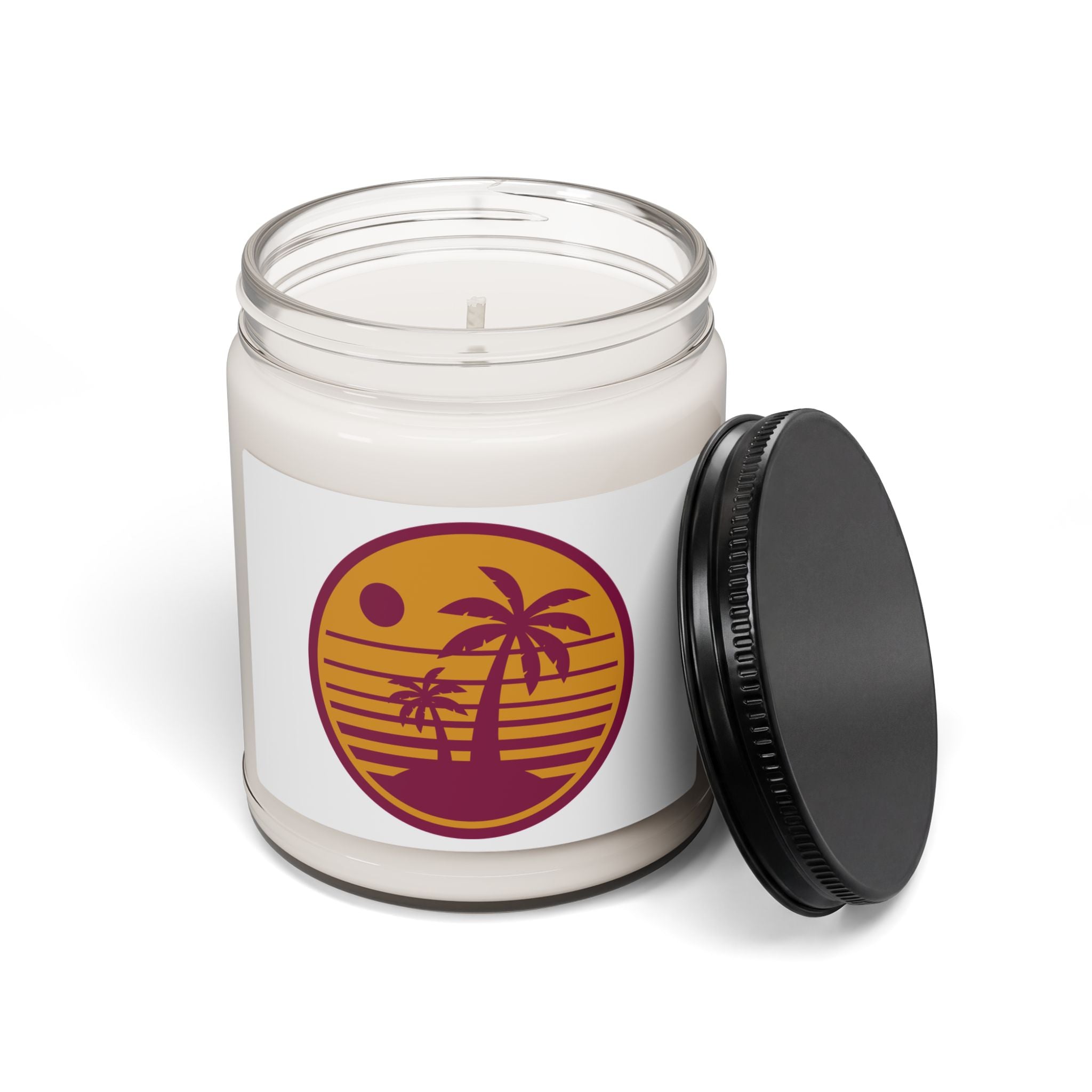 Tropical Sunset Soy Candle — 9oz Scented Palm Beach Jar