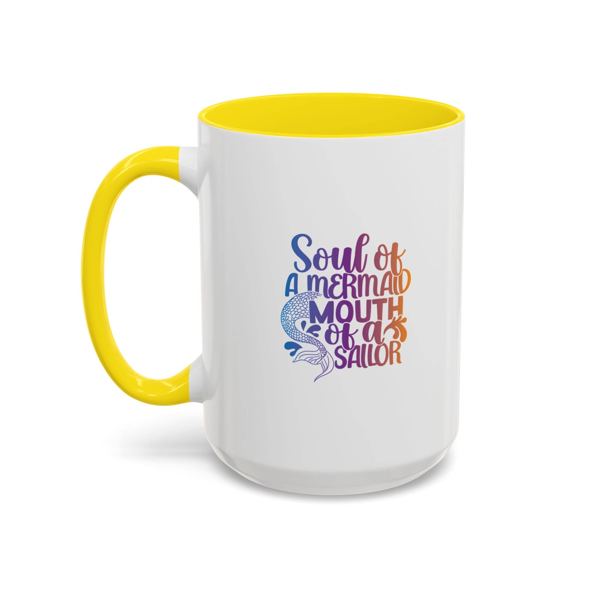 Mermaid Soul Coffee Mug — "Soul of a Mermaid, Mouth of a Sailor" Accent Ceramic Mug