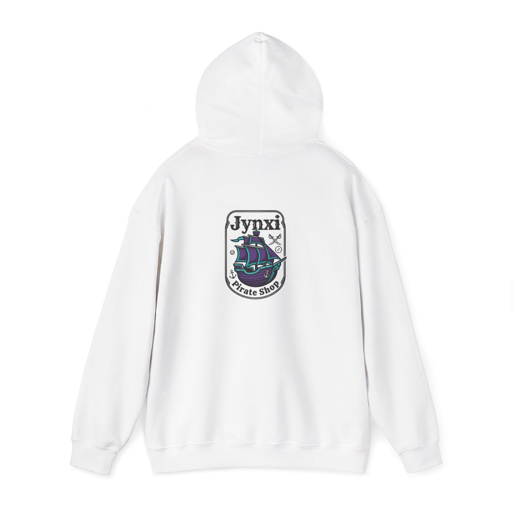 Pirate Ship Hoodie — "Jynxi Pirate Shop" Crest Pullover