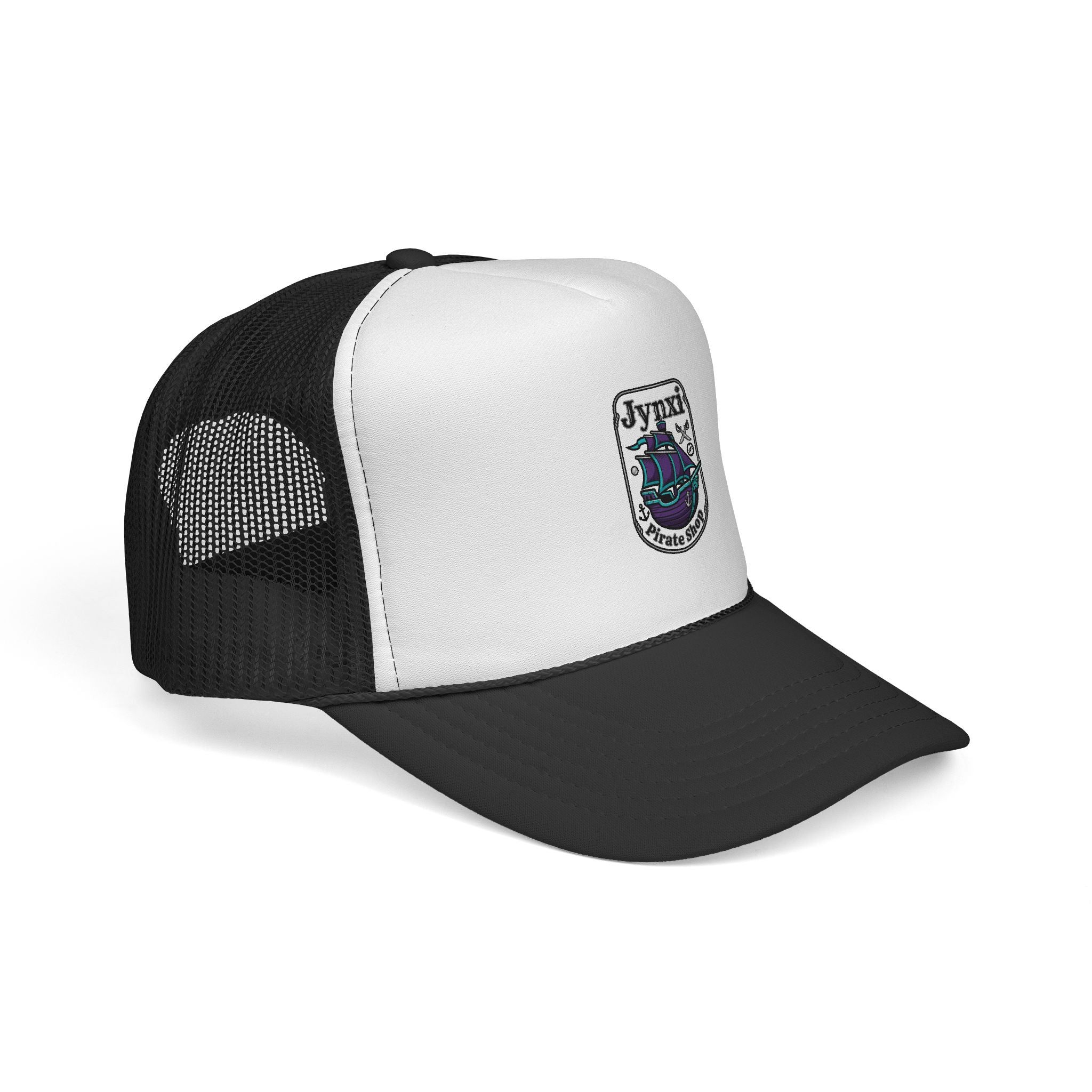 Trucker Cap — Retro Sailboat Patch Graphic