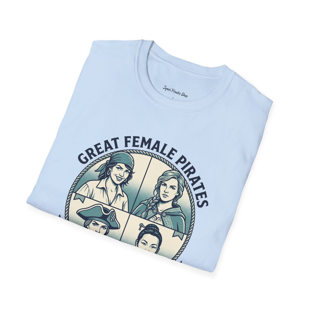 T-Shirt — Great Female Pirates Vintage Illustration Tee