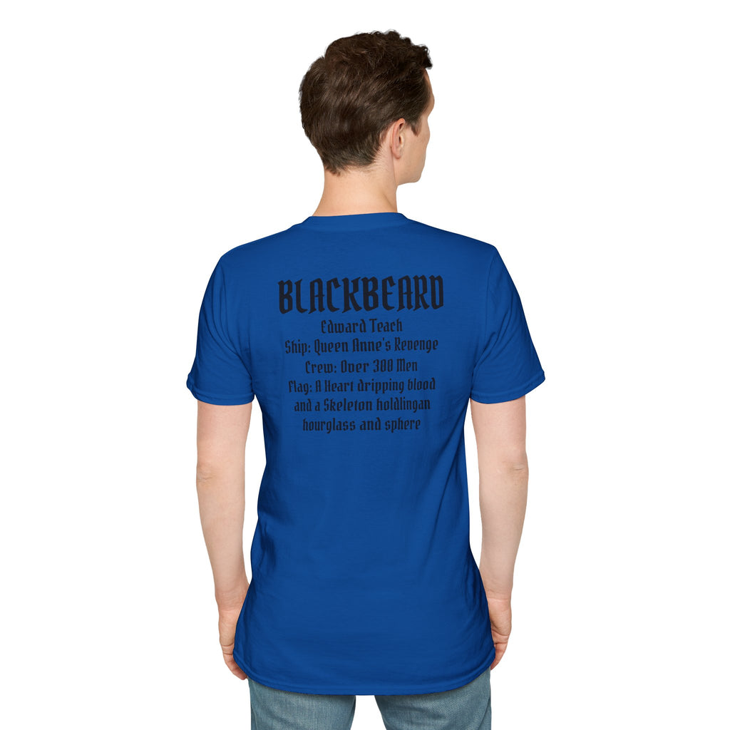 Blackbeard Pirate T-Shirt — Edward Teach Skull Graphic Tee