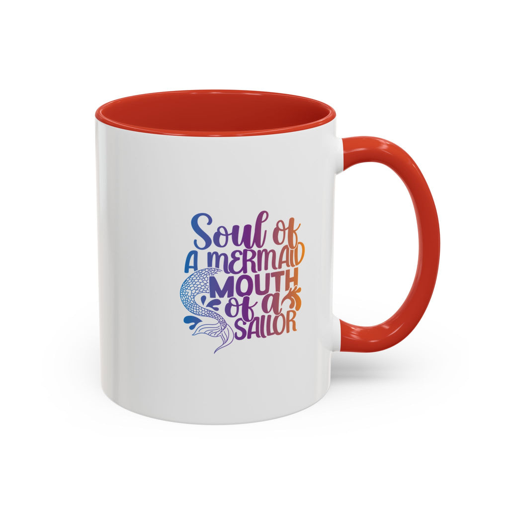 Mermaid Soul Coffee Mug — "Soul of a Mermaid, Mouth of a Sailor" Accent Ceramic Mug