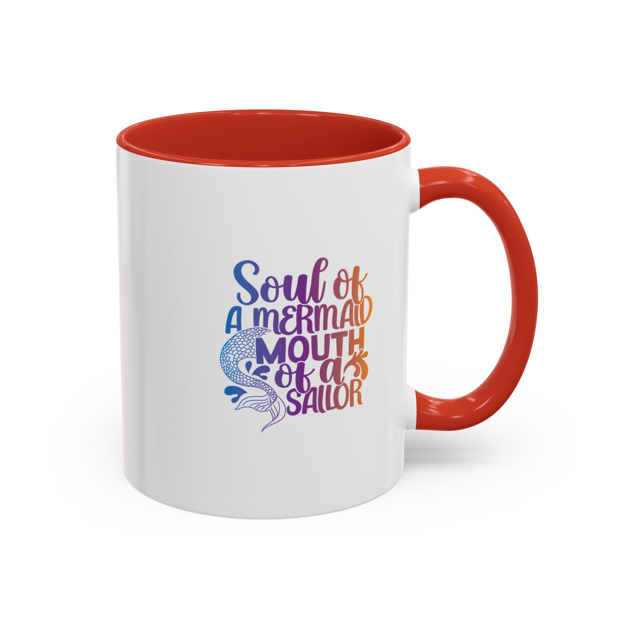 Mermaid Soul Coffee Mug — "Soul of a Mermaid, Mouth of a Sailor" Accent Ceramic Mug