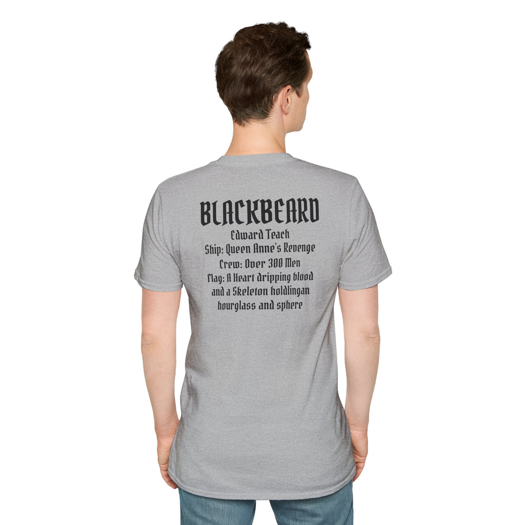 Blackbeard Pirate T-Shirt — Edward Teach Skull Graphic Tee