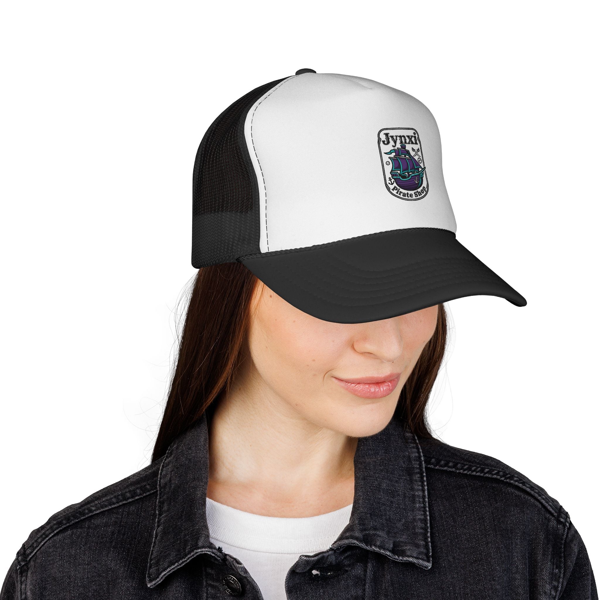 Trucker Cap — Retro Sailboat Patch Graphic