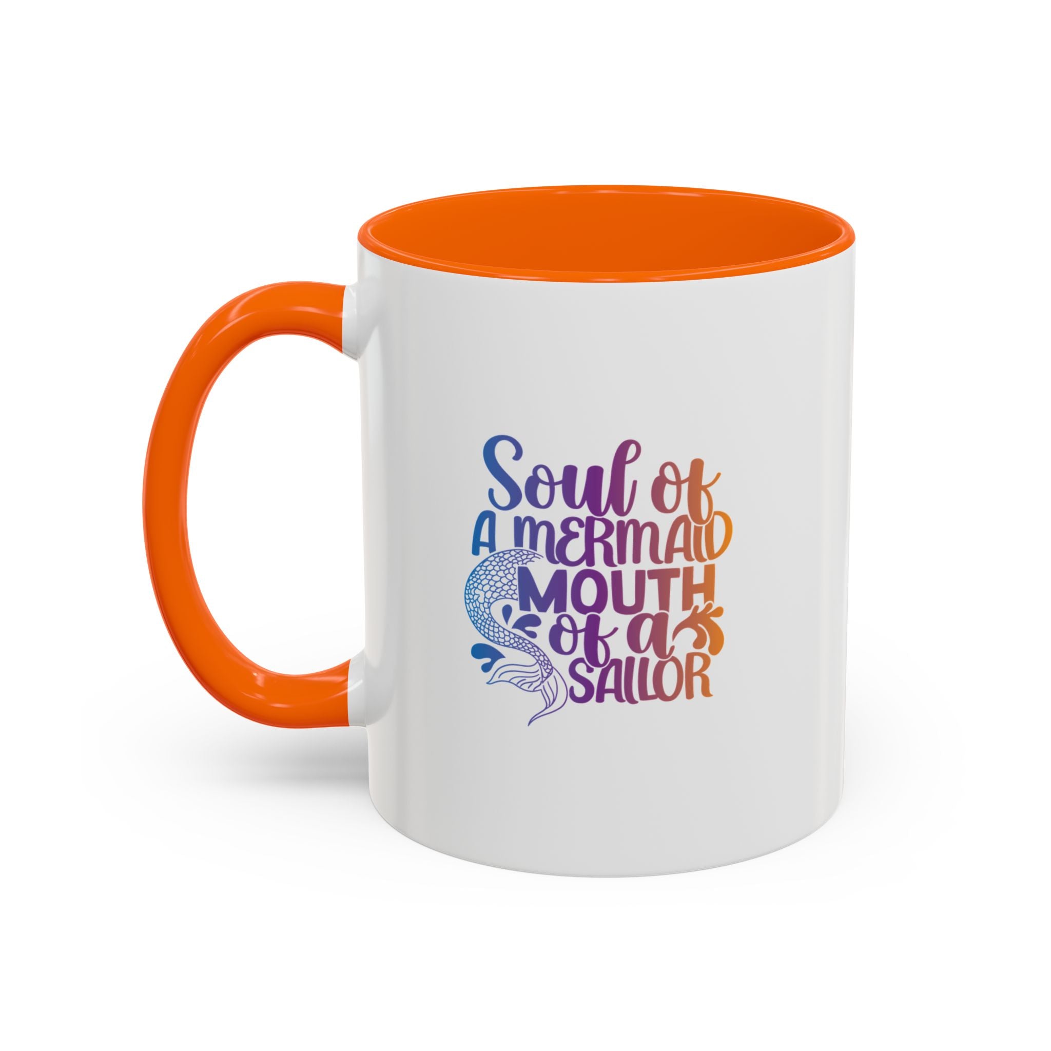 Mermaid Soul Coffee Mug — "Soul of a Mermaid, Mouth of a Sailor" Accent Ceramic Mug