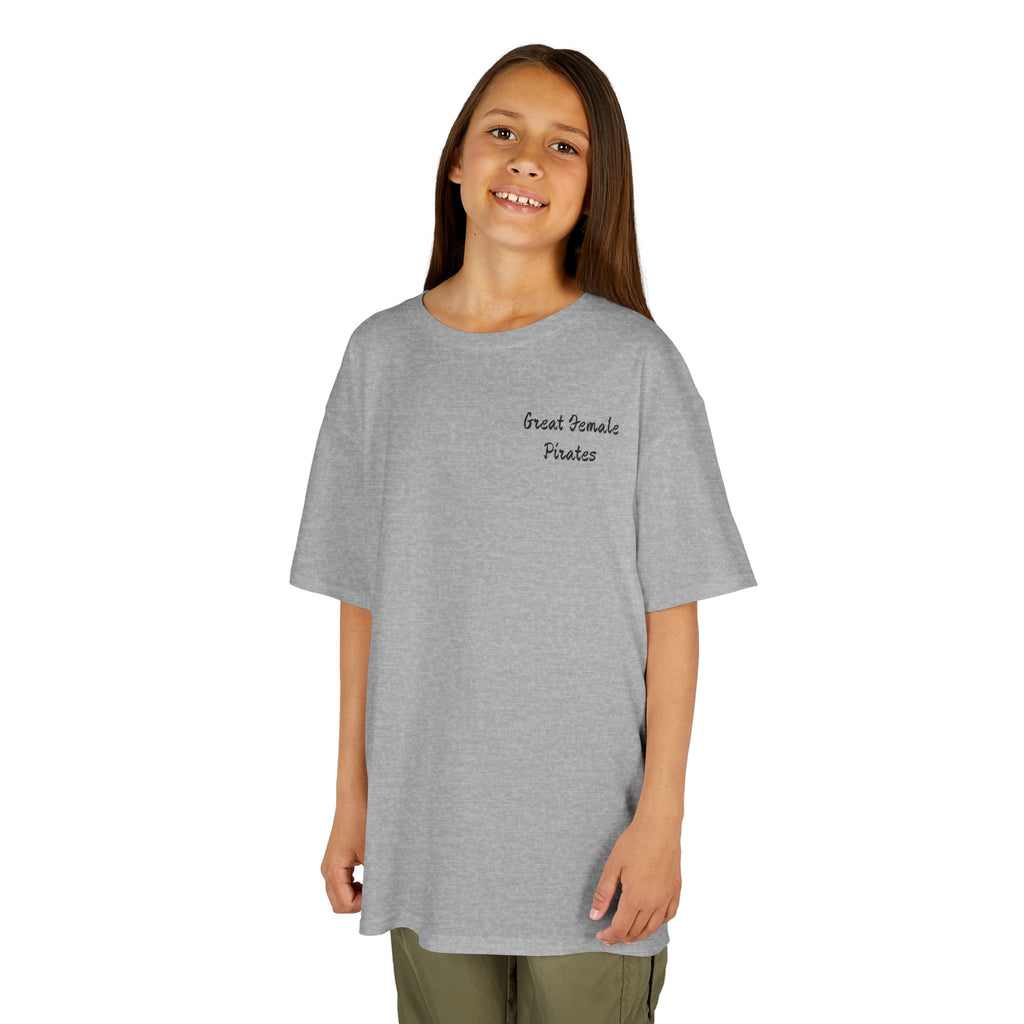 Kids Tee — 'Great Female Pirates' Illustration Back Print