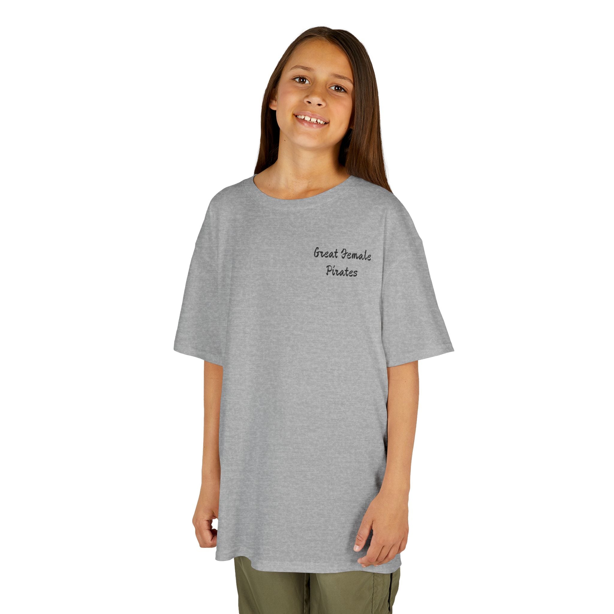 Kids Tee — 'Great Female Pirates' Illustration Back Print