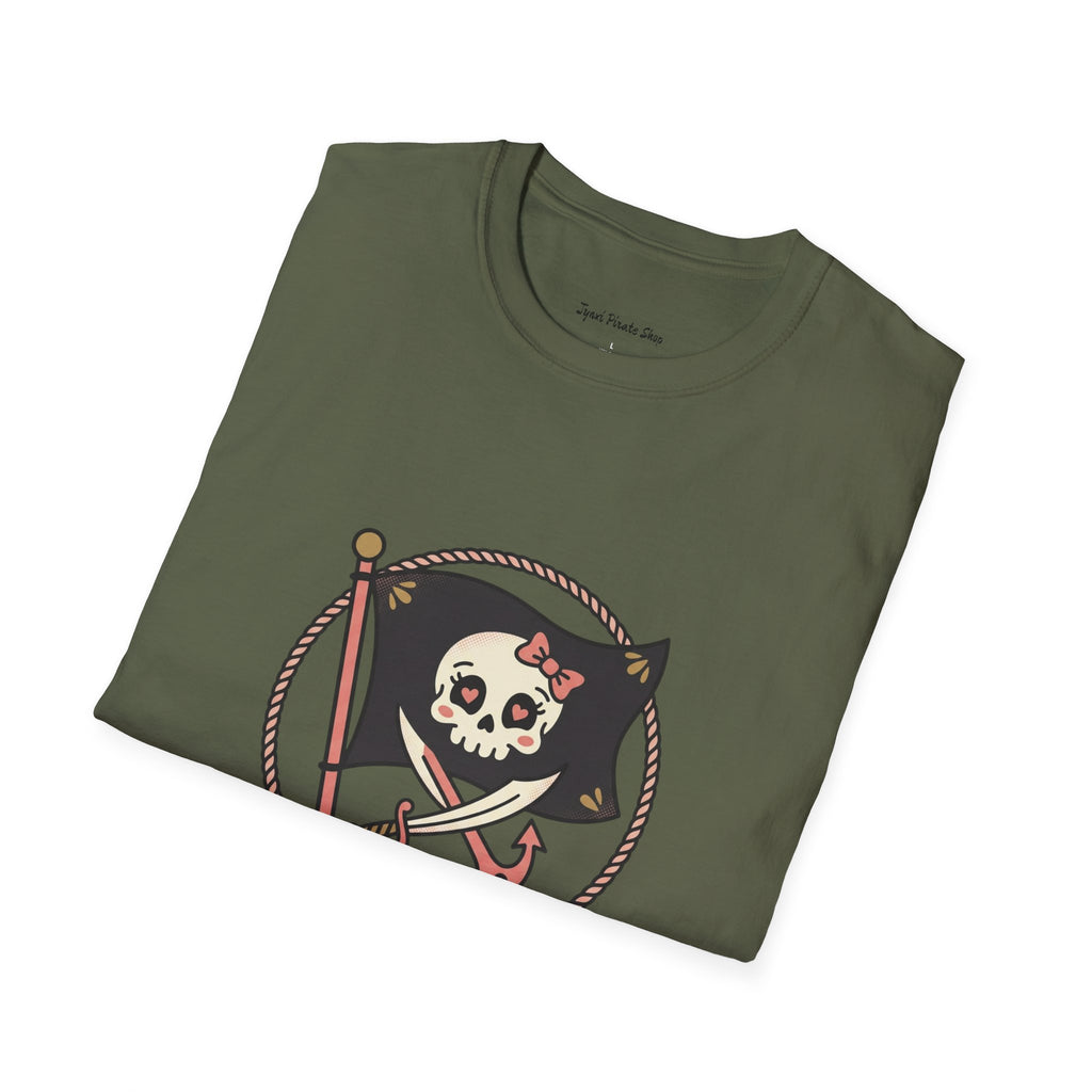 Pirate Skull T-Shirt - "Ahoy, Darling" Nautical Retro Tee