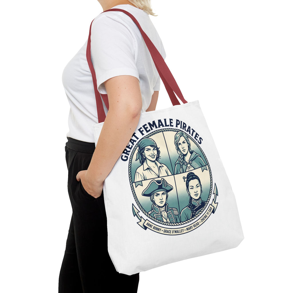 Great Female Pirates Tote Bag — Historical Women Pirate Portraits All-Over Print