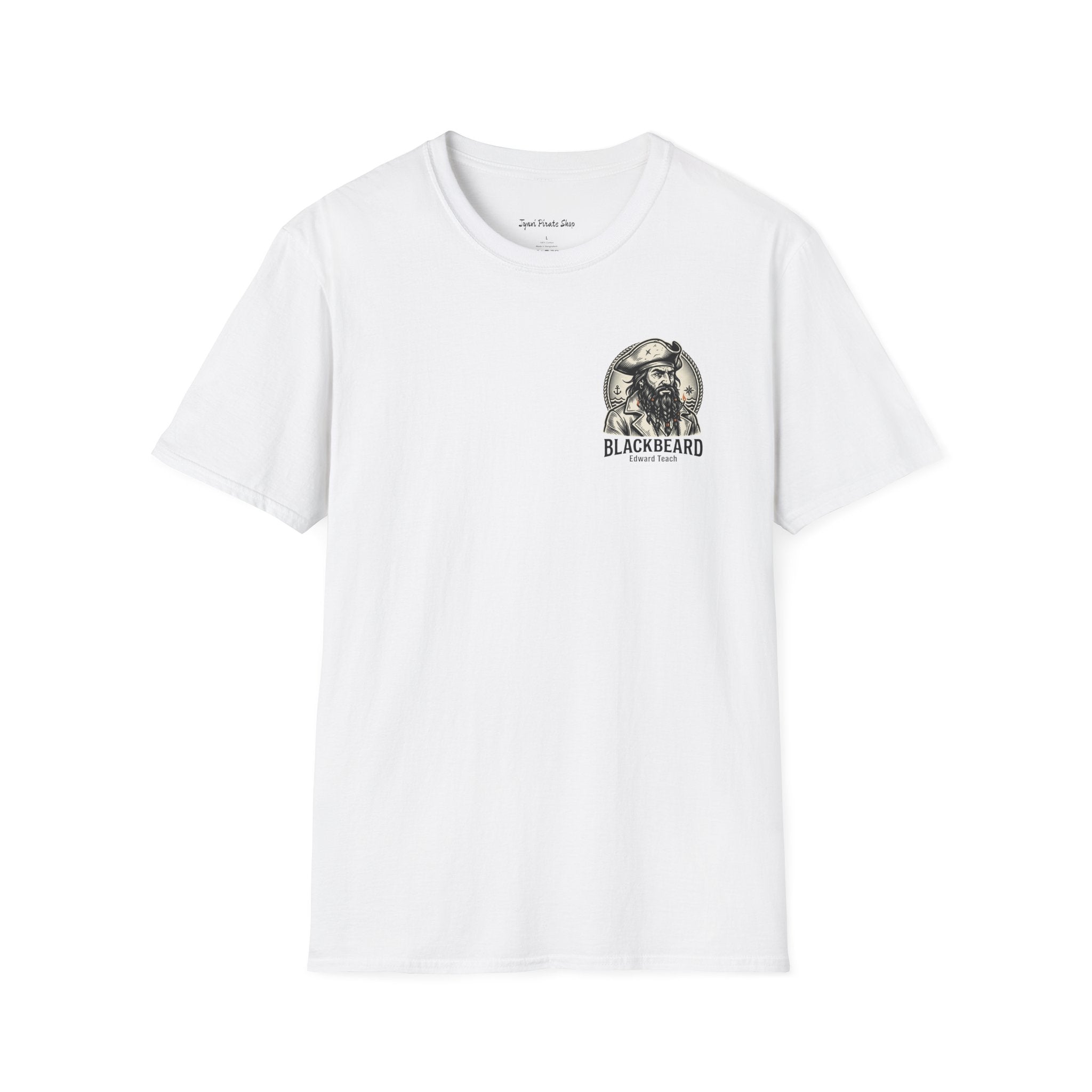 Blackbeard Pirate T-Shirt — Edward Teach Skull Graphic Tee