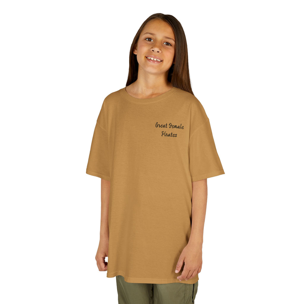 Kids Tee — 'Great Female Pirates' Illustration Back Print