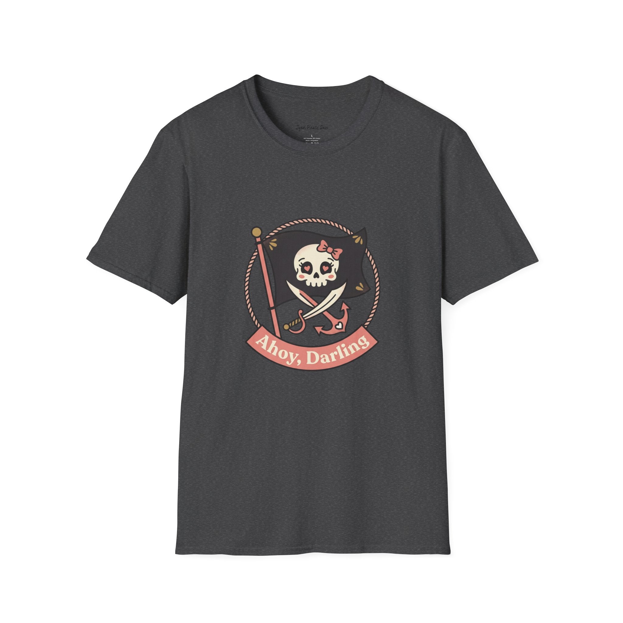 Pirate Skull T-Shirt - "Ahoy, Darling" Nautical Retro Tee