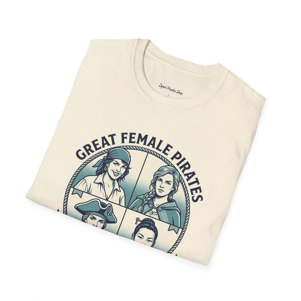 T-Shirt — Great Female Pirates Vintage Illustration Tee
