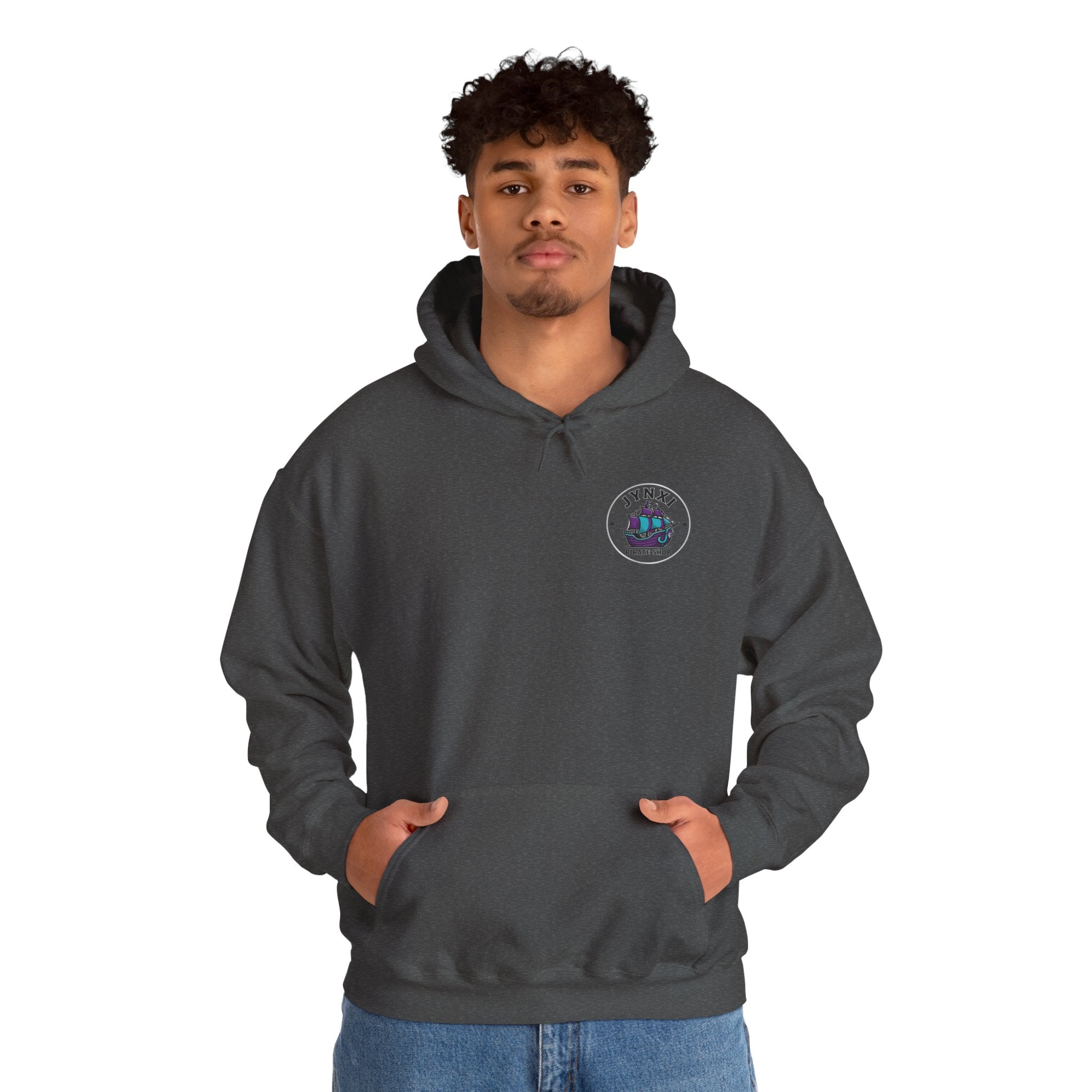 Pirate Ship Hoodie — Jynxi Pirate Shop Logo Pullover