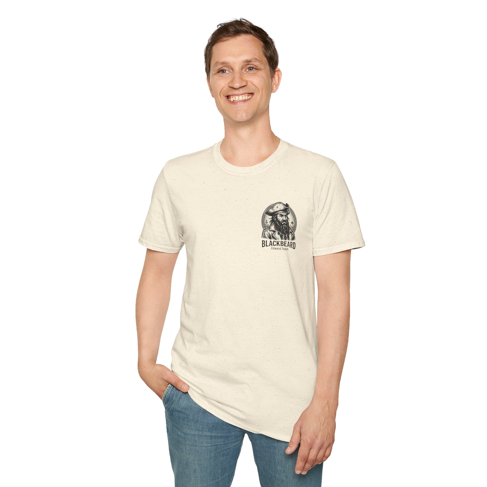 Blackbeard Pirate T-Shirt — Edward Teach Skull Graphic Tee
