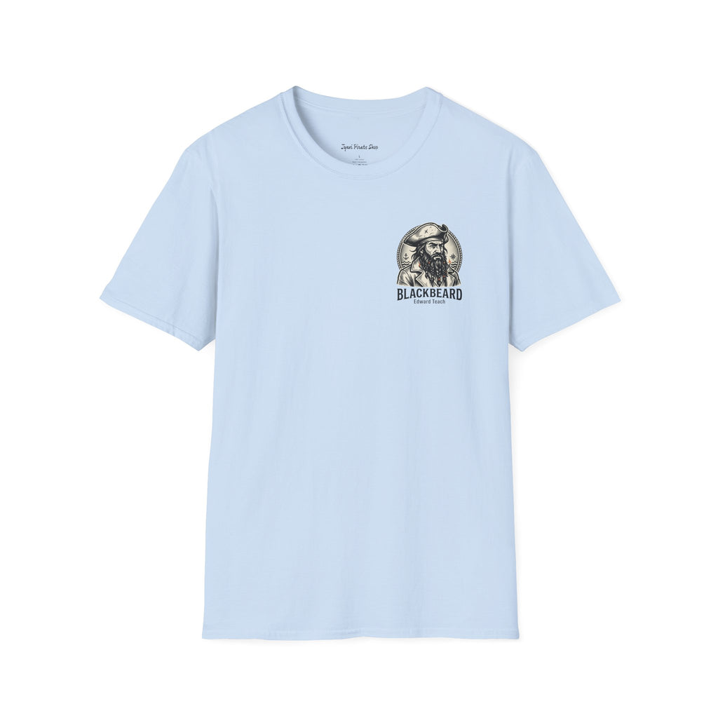 Blackbeard Pirate T-Shirt — Edward Teach Skull Graphic Tee