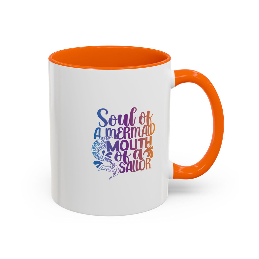 Mermaid Soul Coffee Mug — "Soul of a Mermaid, Mouth of a Sailor" Accent Ceramic Mug
