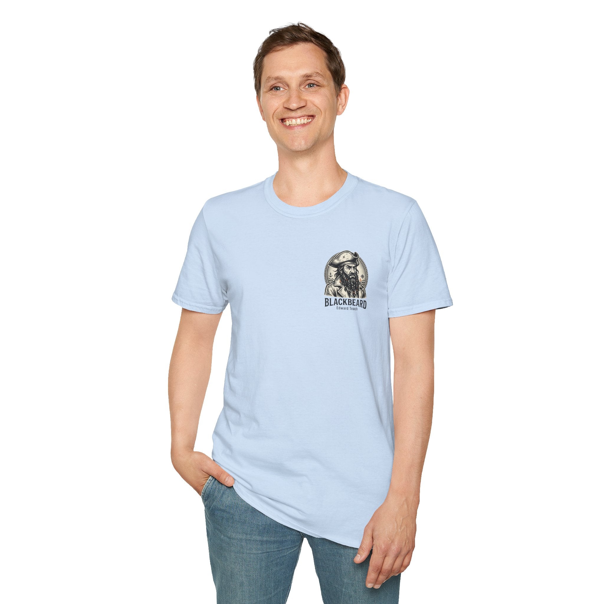 Blackbeard Pirate T-Shirt — Edward Teach Skull Graphic Tee