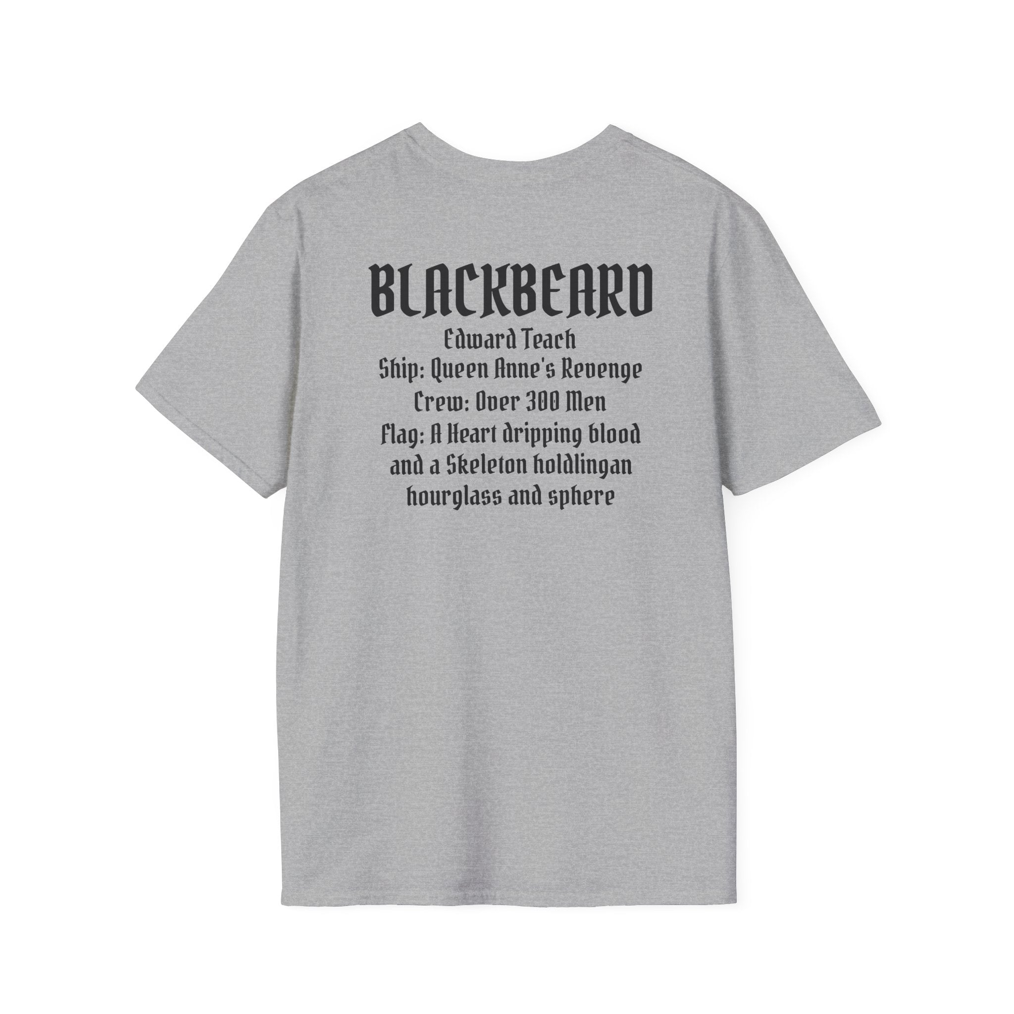 Blackbeard Pirate T-Shirt — Edward Teach Skull Graphic Tee
