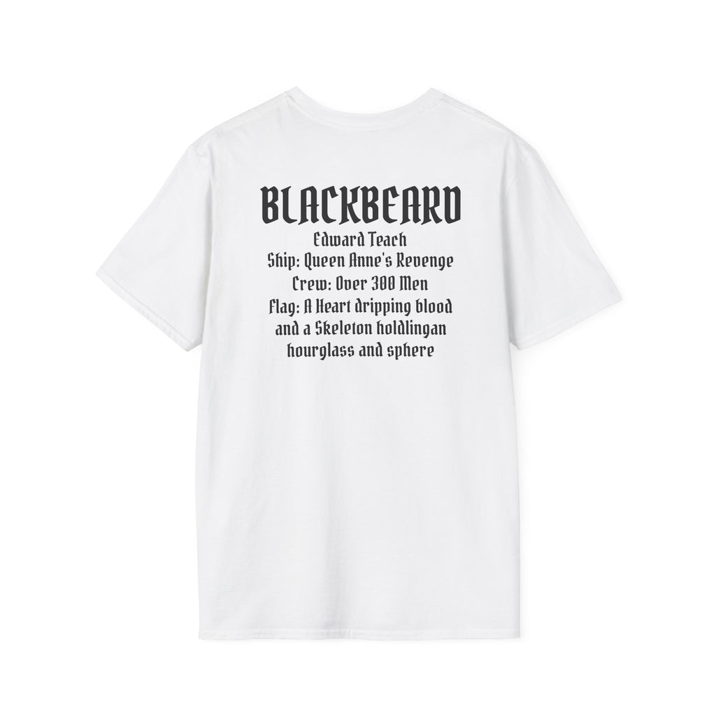 Blackbeard Pirate T-Shirt — Edward Teach Skull Graphic Tee