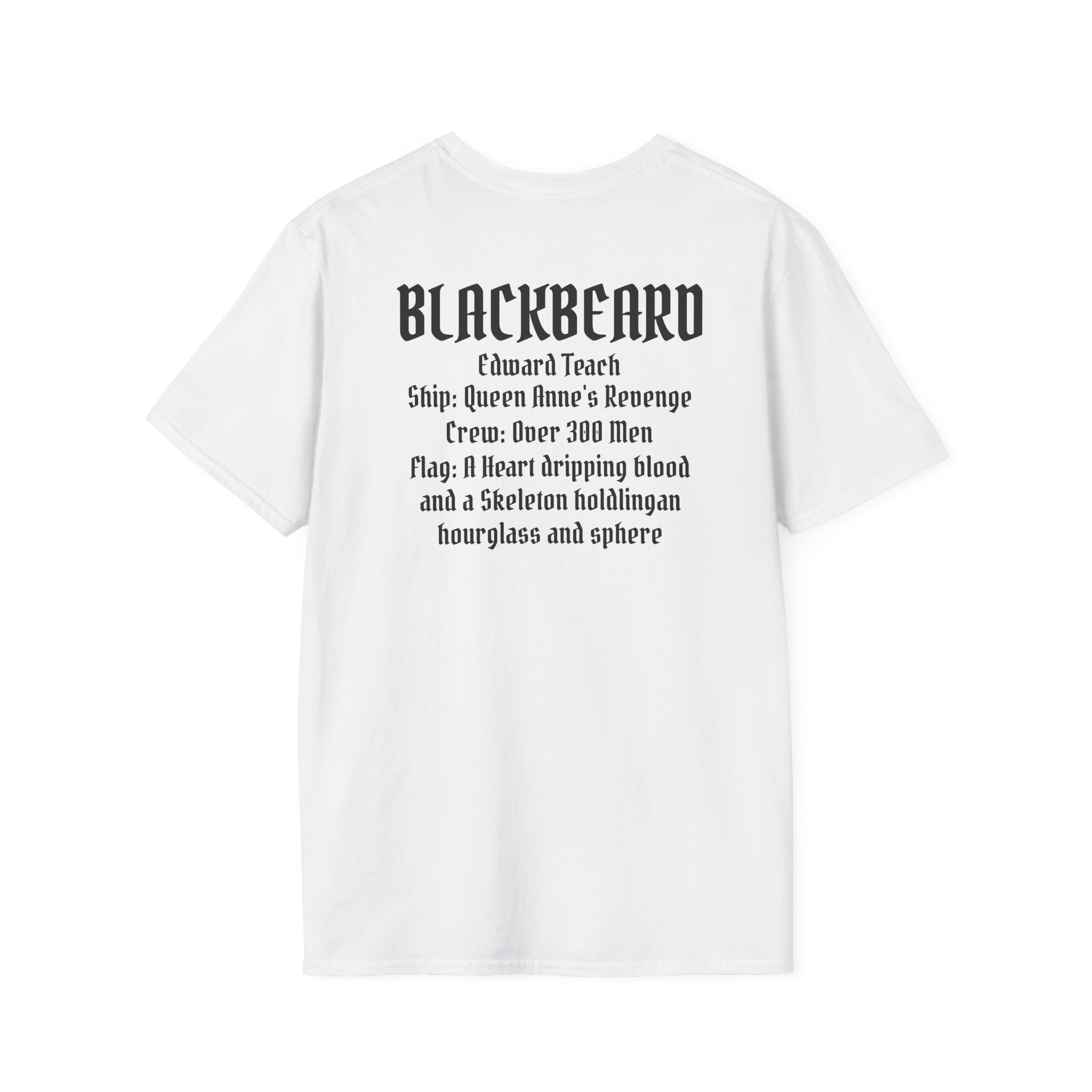 Blackbeard Pirate T-Shirt — Edward Teach Skull Graphic Tee