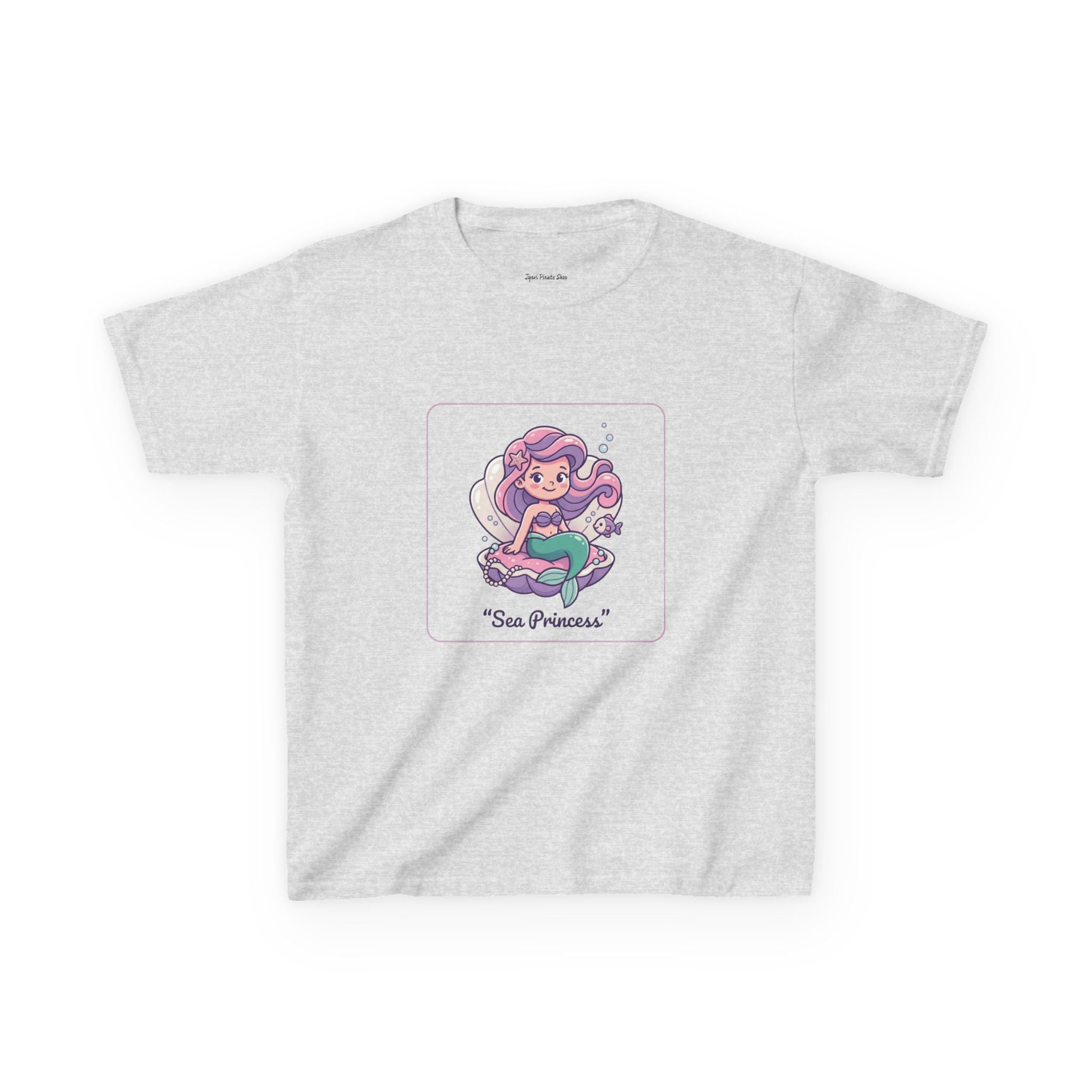 Kids "Sea Princess" Mermaid T‑Shirt — Cute Pastel Ocean Tee for Girls & Boys