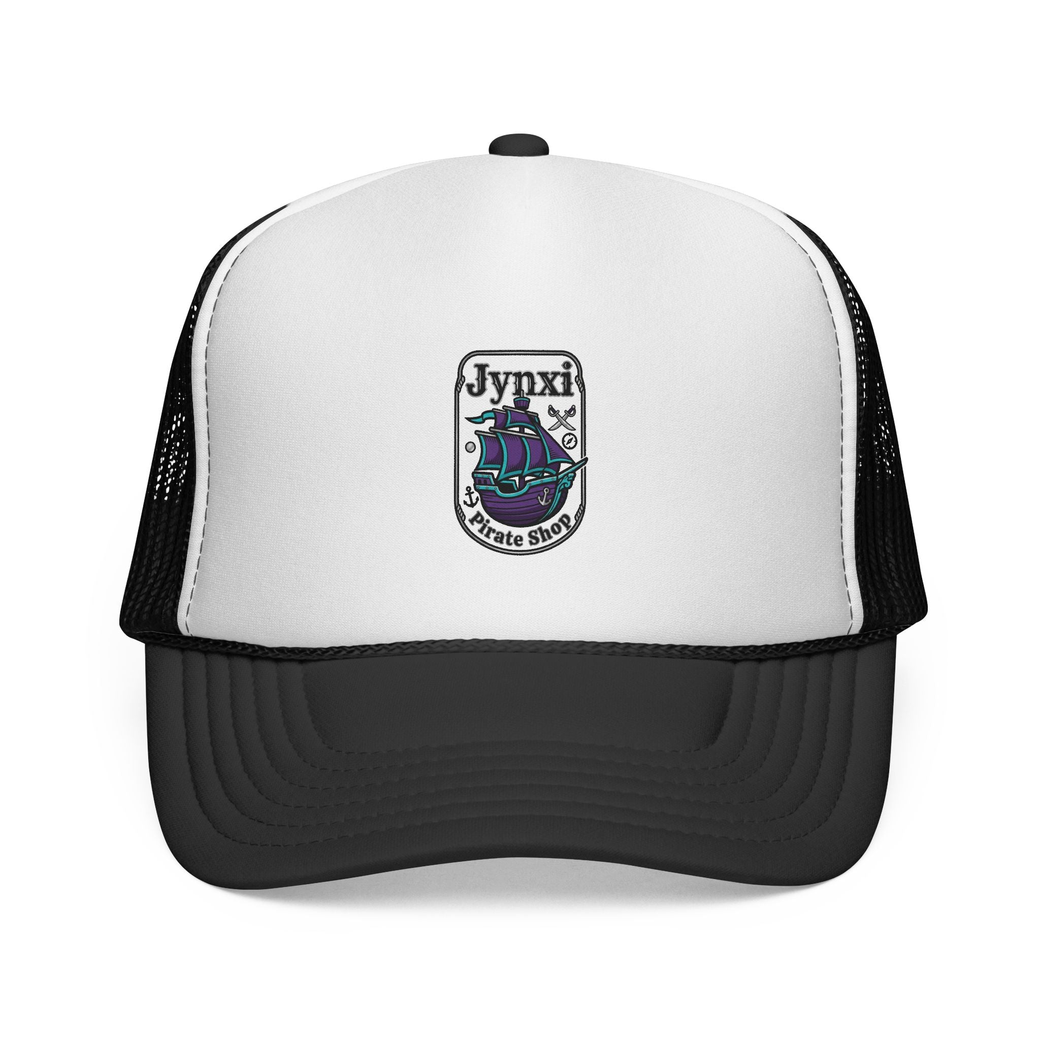 Trucker Cap — Retro Sailboat Patch Graphic